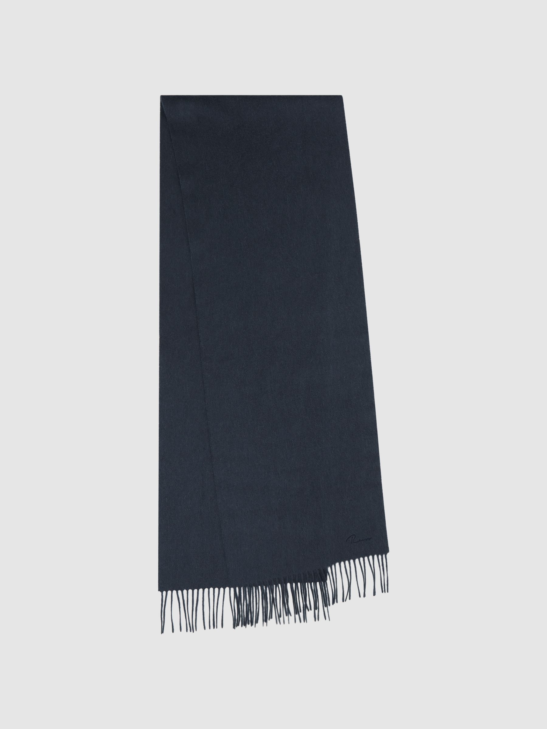 Wool and Cashmere Scarf in Charcoal