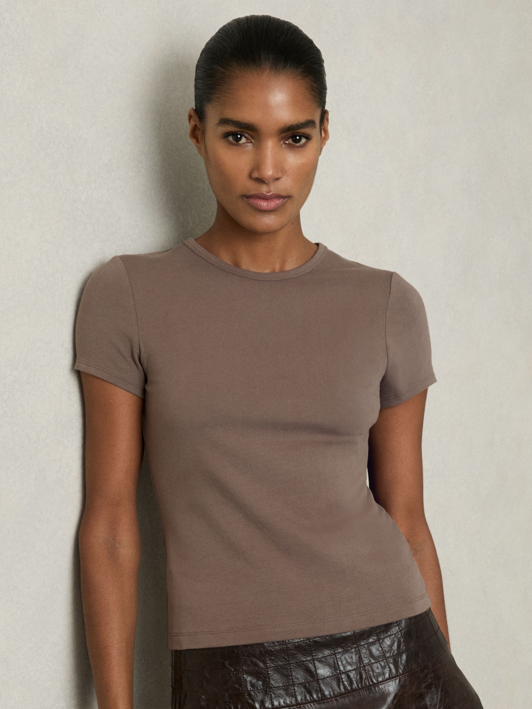 Stretch-Cotton Crew-Neck T-Shirt in Black