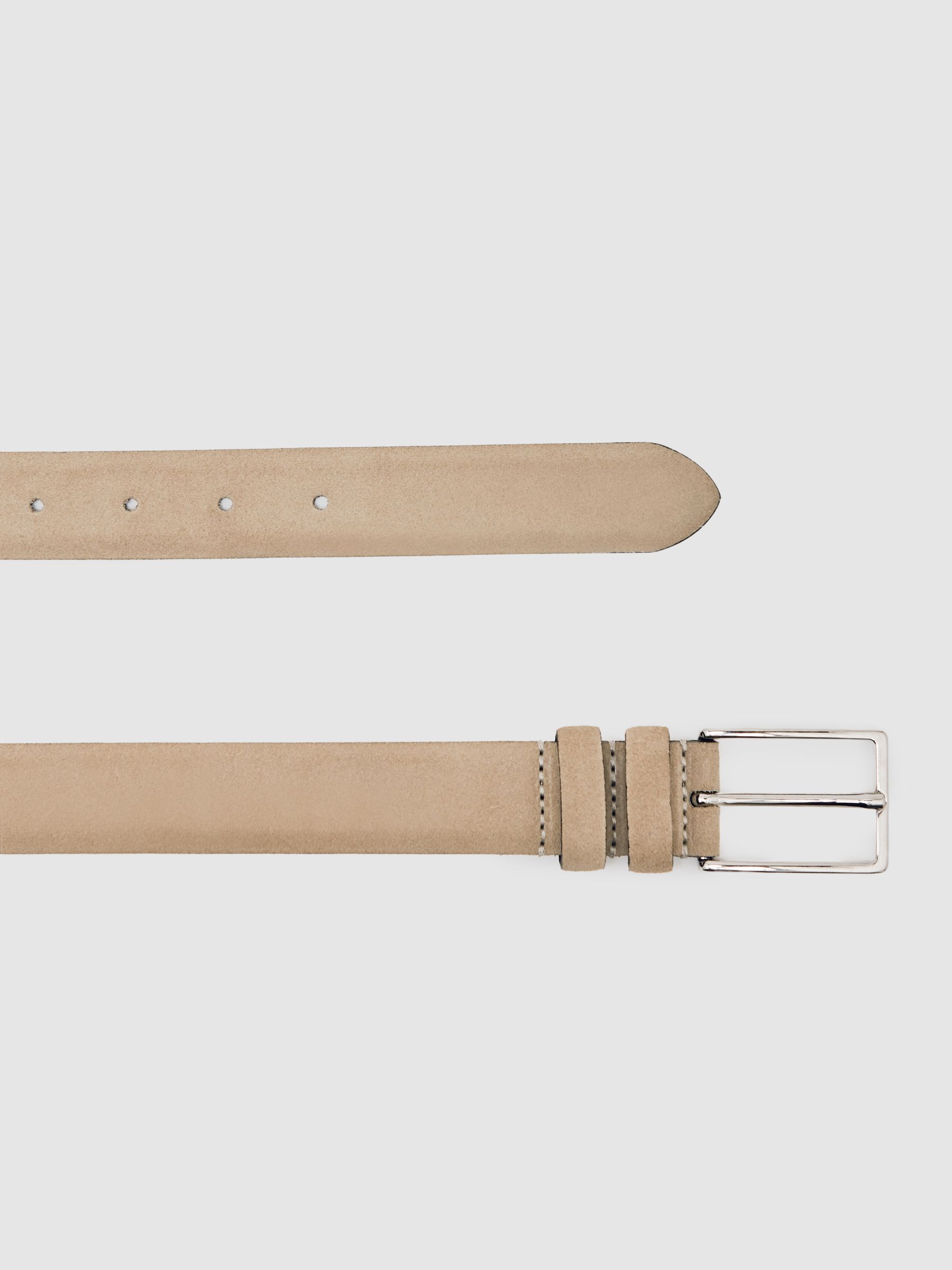 Suede Belt in Stone