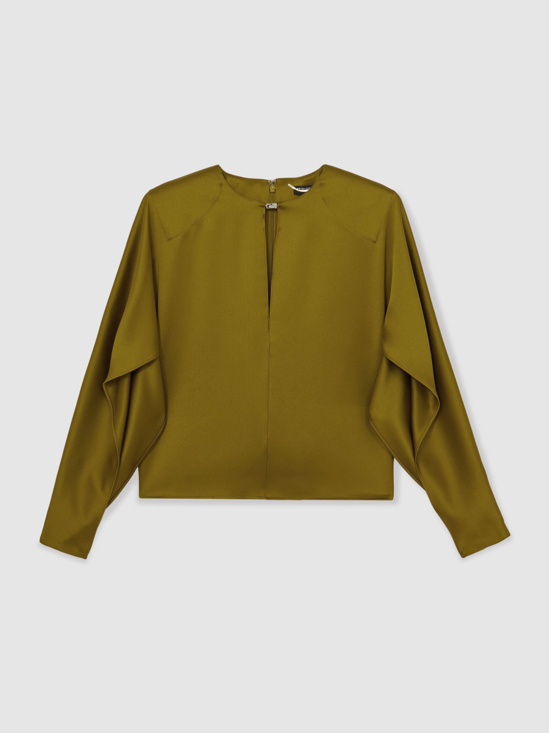 Atelier Satin Turn-Lock Top in Green