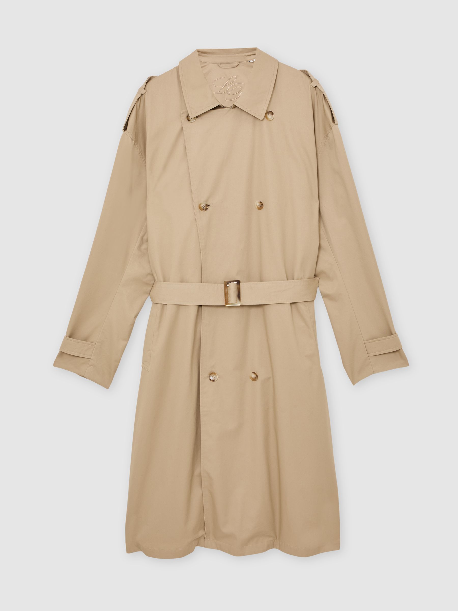 Les Deux Cotton Trench Coat in Dark Sand