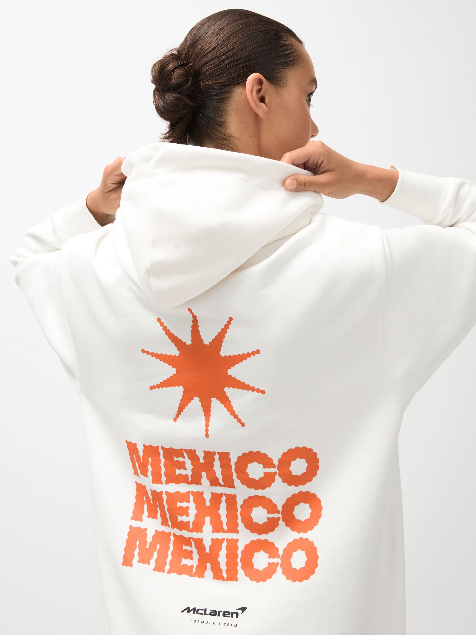 McLaren F1 Team Mexico City Hoodie Unisex Fit in White