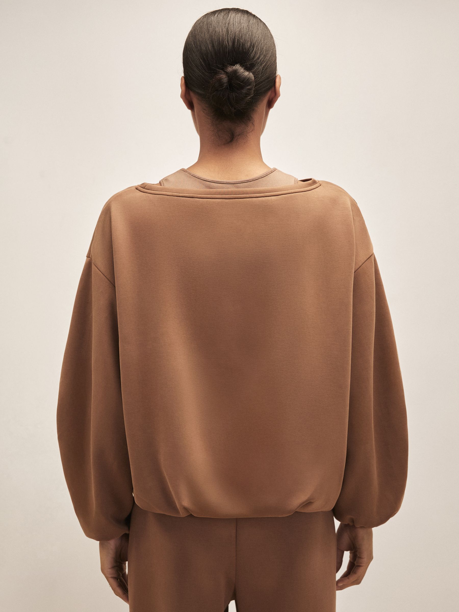 Reiss | Royal Ballet Balloon Sweatshirt in Taupe Brown