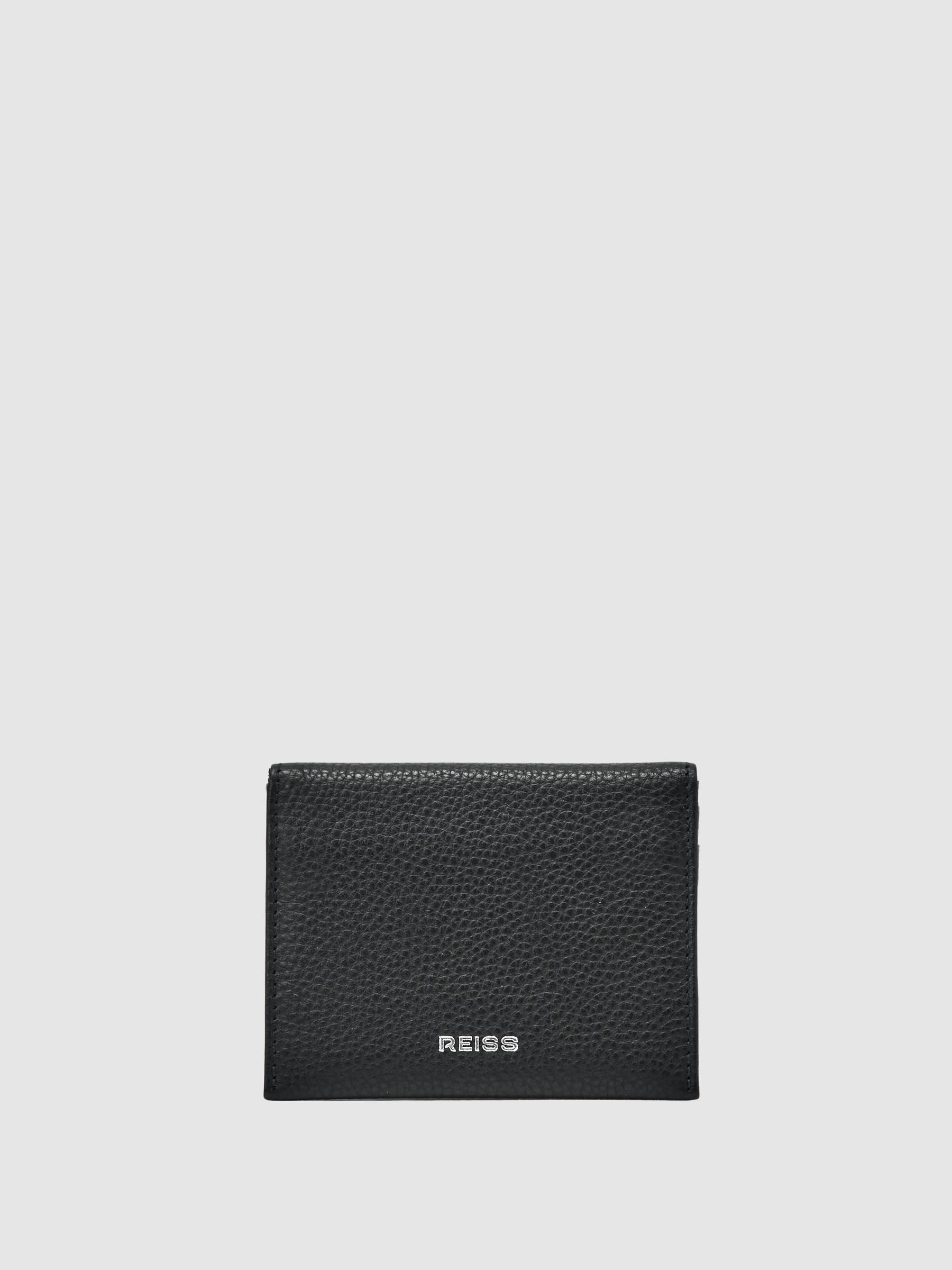 Leather Bi-Fold Cardholder in Black