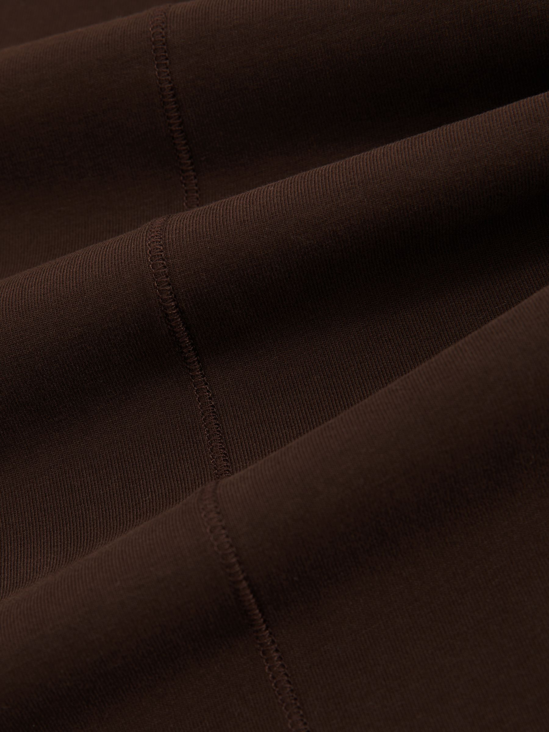 Stretch-Cotton Crew-Neck T-Shirt in Chocolate Brown