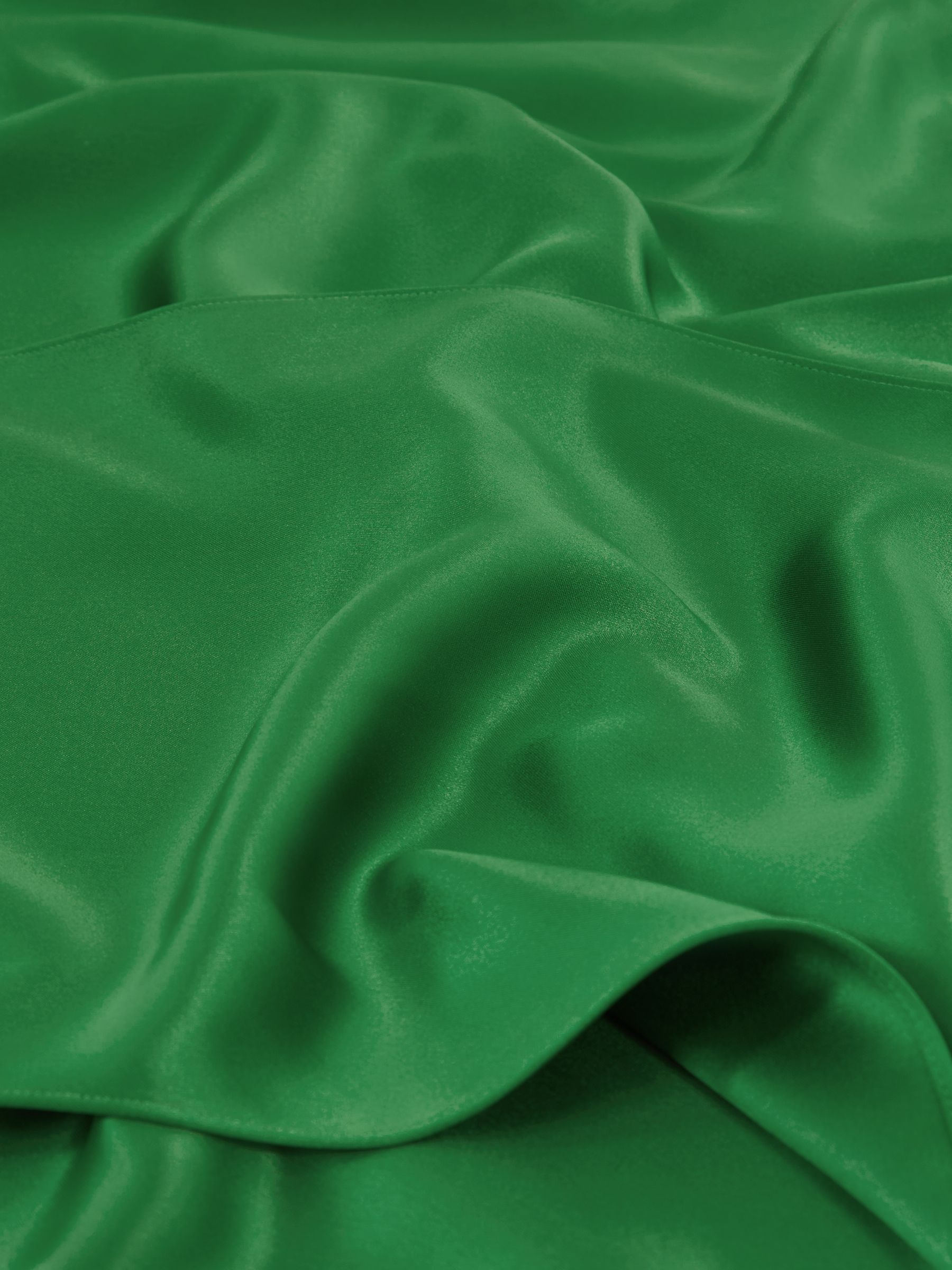 Petite Satin Cape Maxi Dress in Green