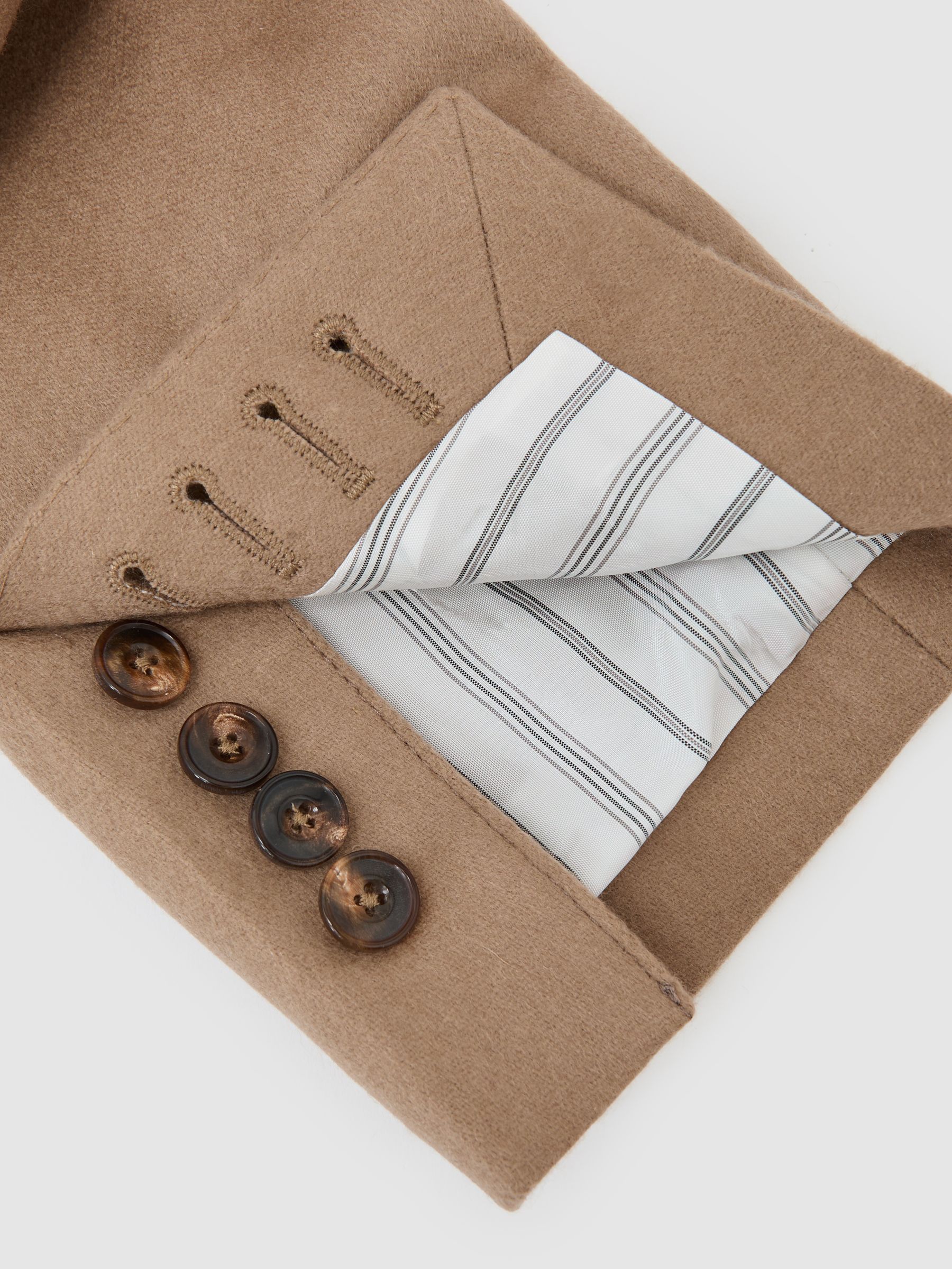 Atelier Cashmere Single-Breasted Blazer Tailored-Fit in Camel