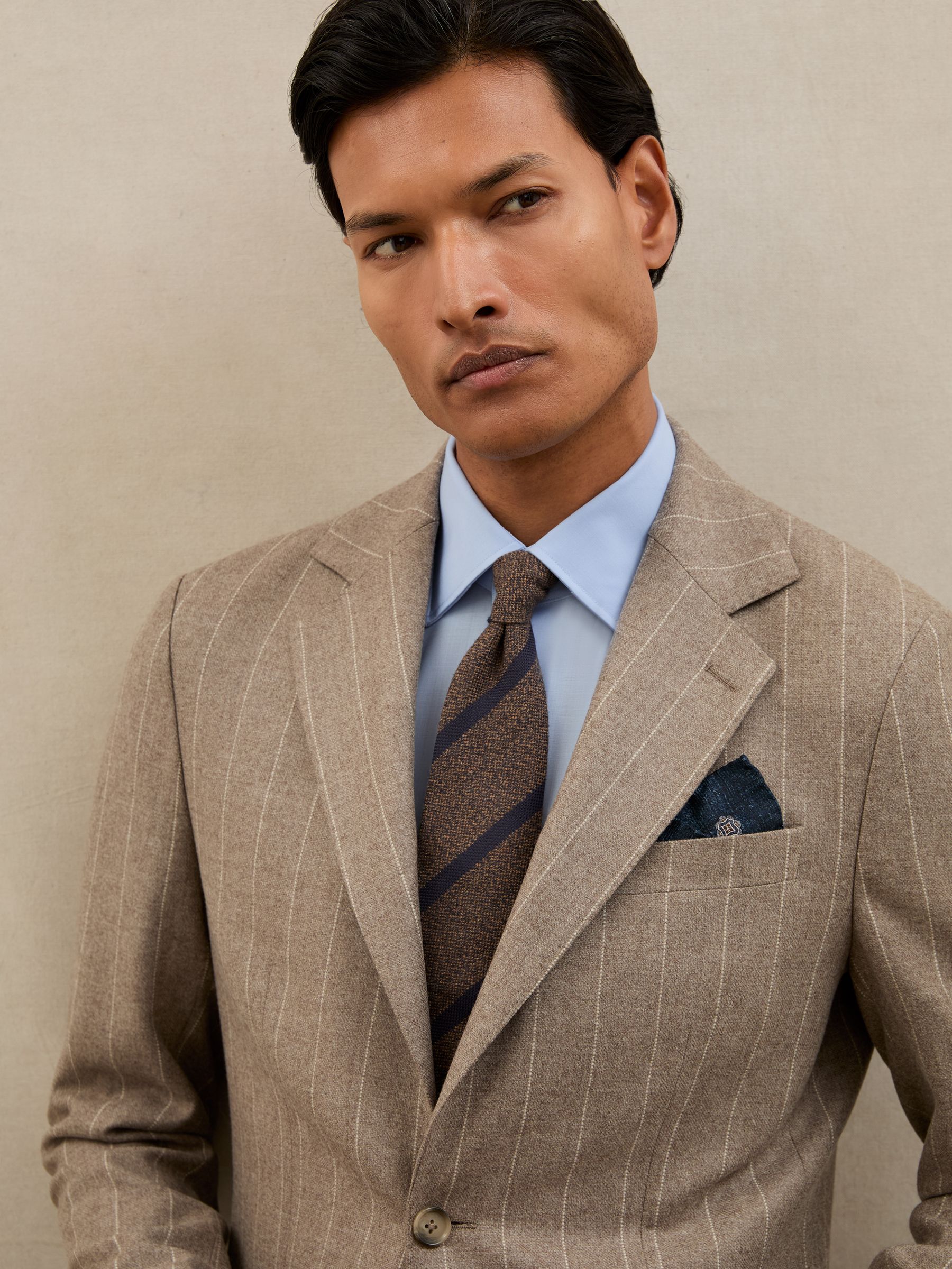 Atelier Wool Regular-Fit Shirt in Soft Blue