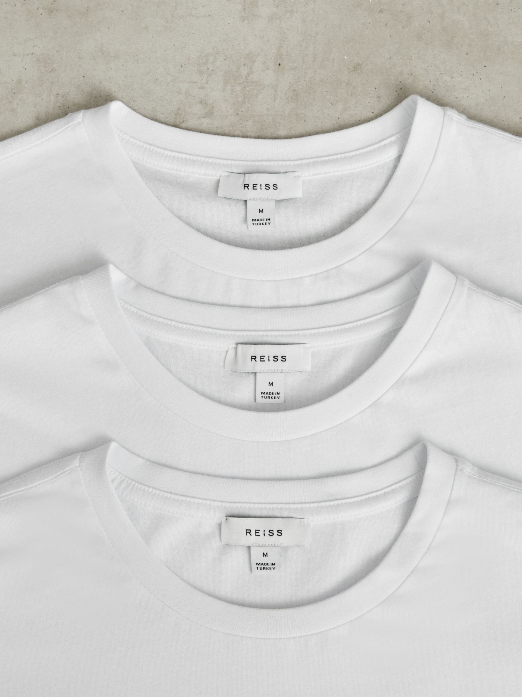 Cotton-Jersey Crew-Neck T-shirts 3 Pack in White