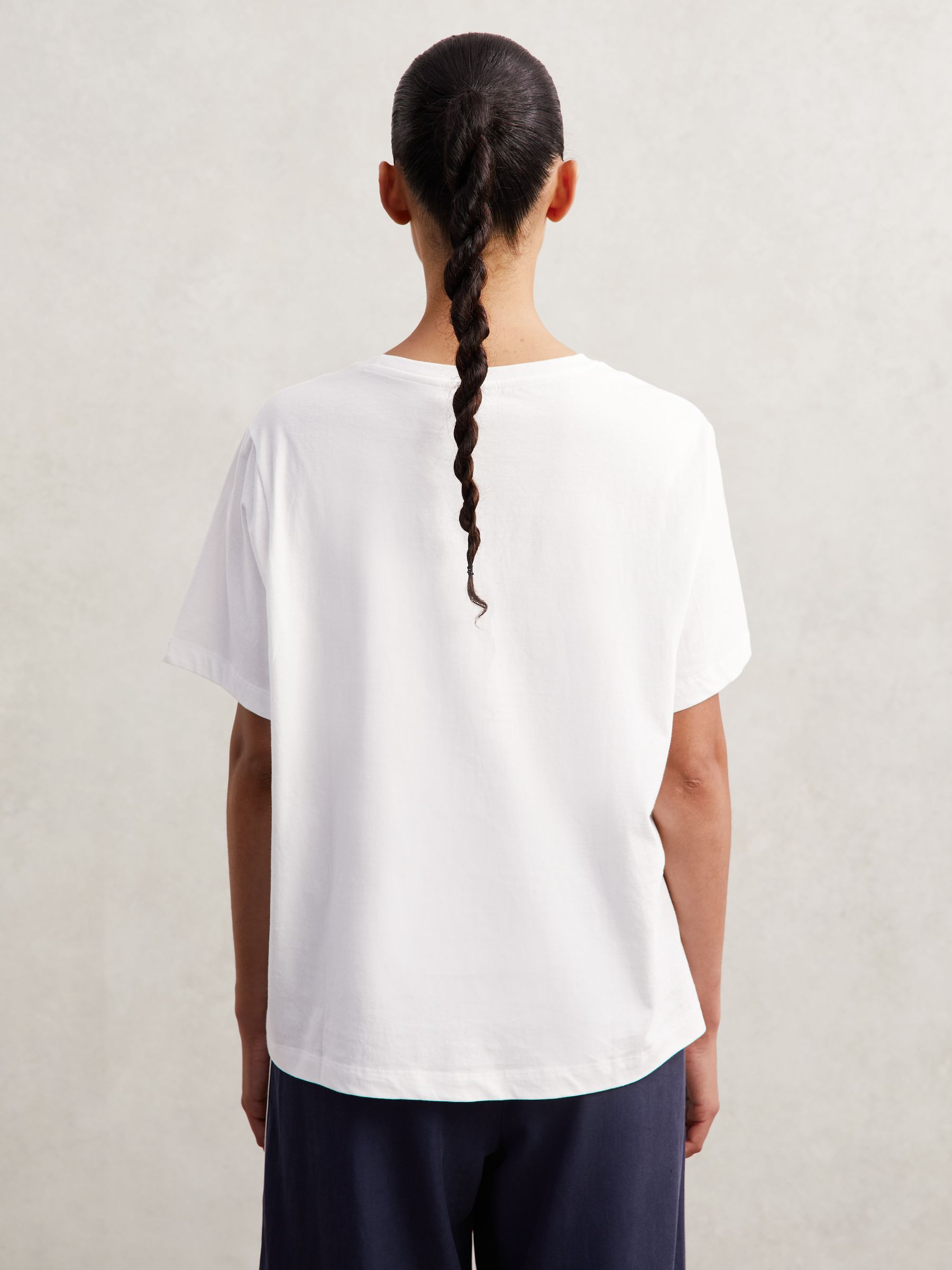The Upside Cotton Logo-Print T-Shirt in White