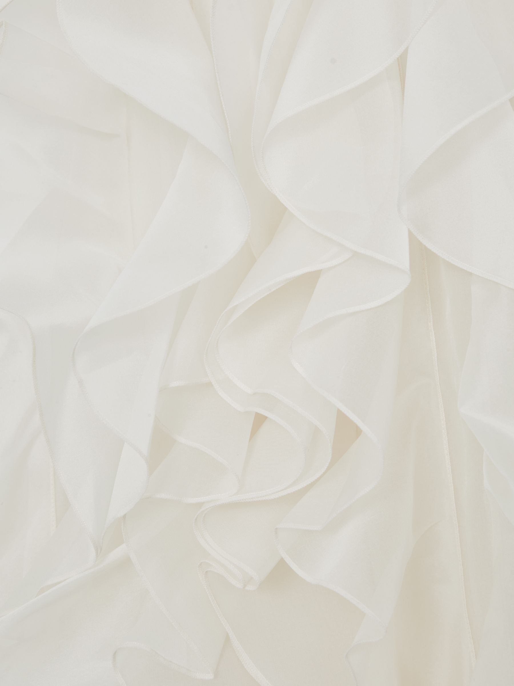 Atelier Silk-Organza Ruffle Maxi Dress in Off White