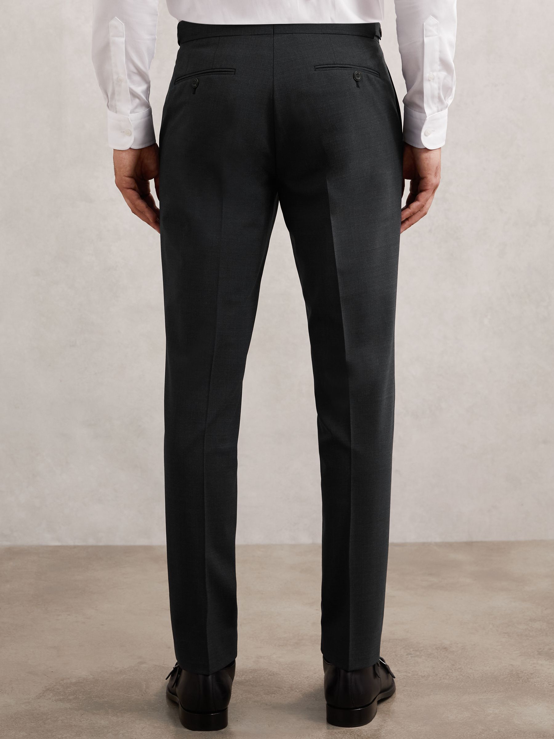 Slim-Fit Wool-Blend Suit Trousers in Grey