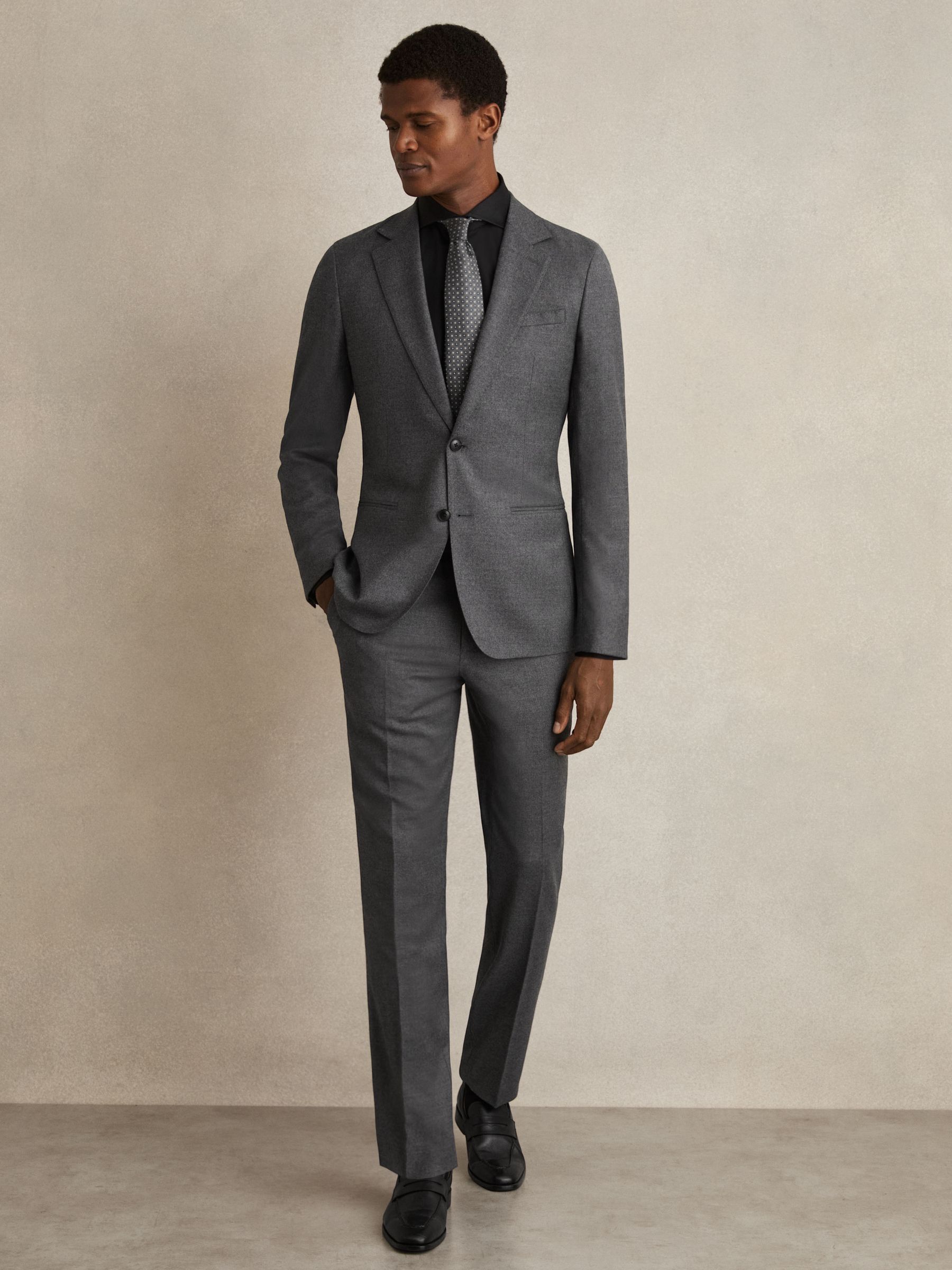 Slim Fit Two-Fold Cotton Shirt in Black