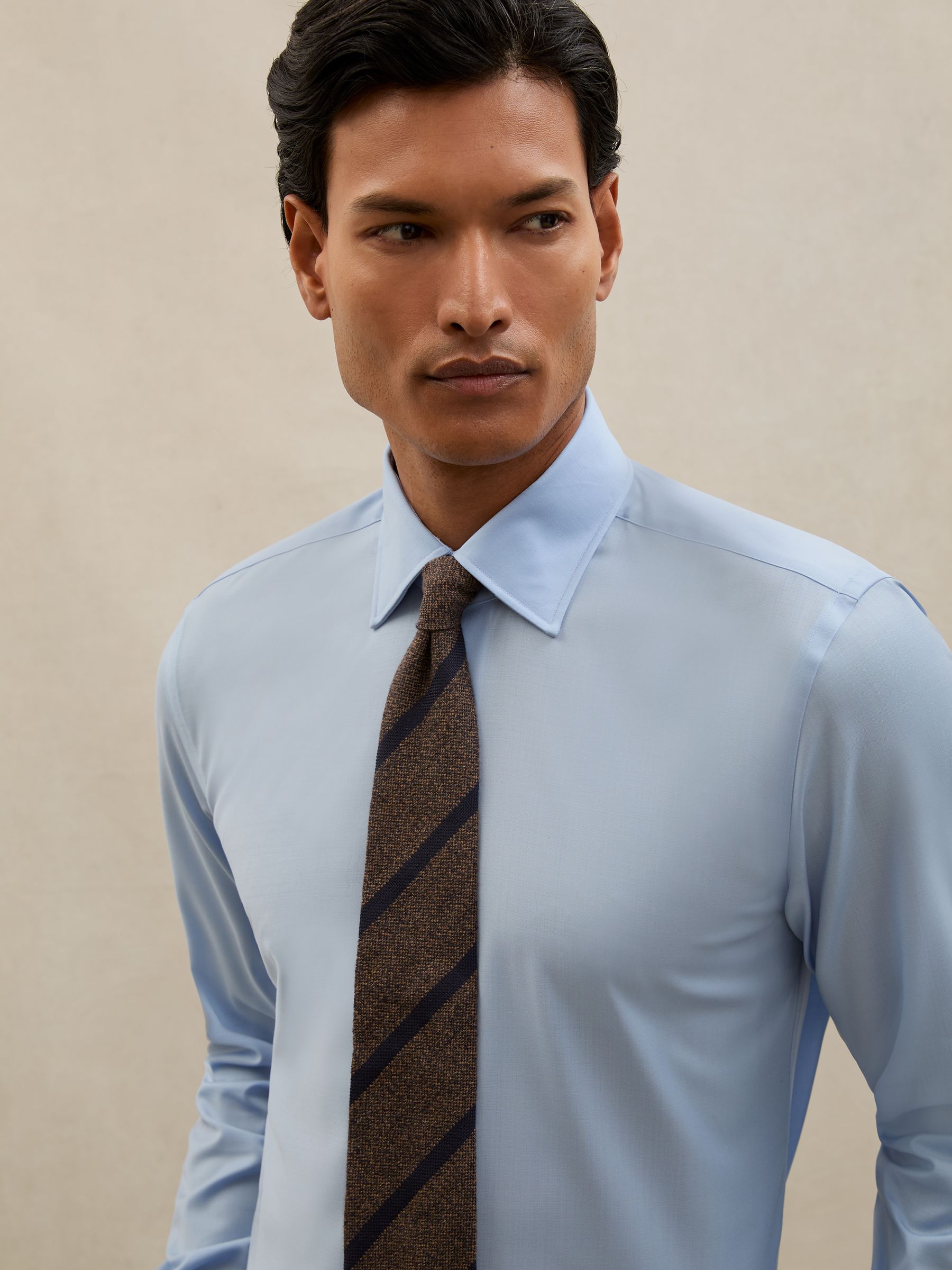 Atelier Wool Regular-Fit Shirt in Soft Blue