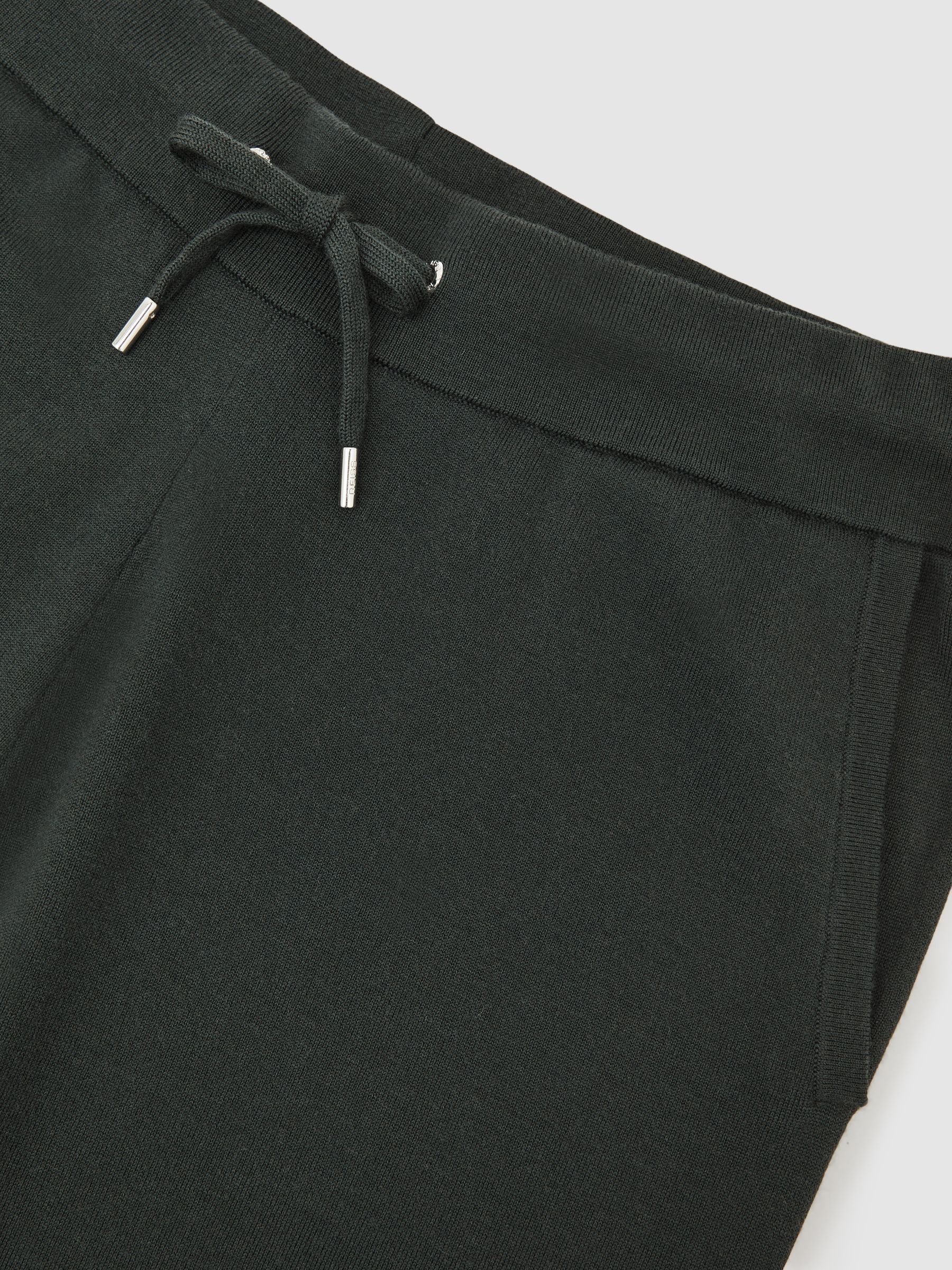 Merino Wool-Blend Cuffed Joggers in Bottle Green