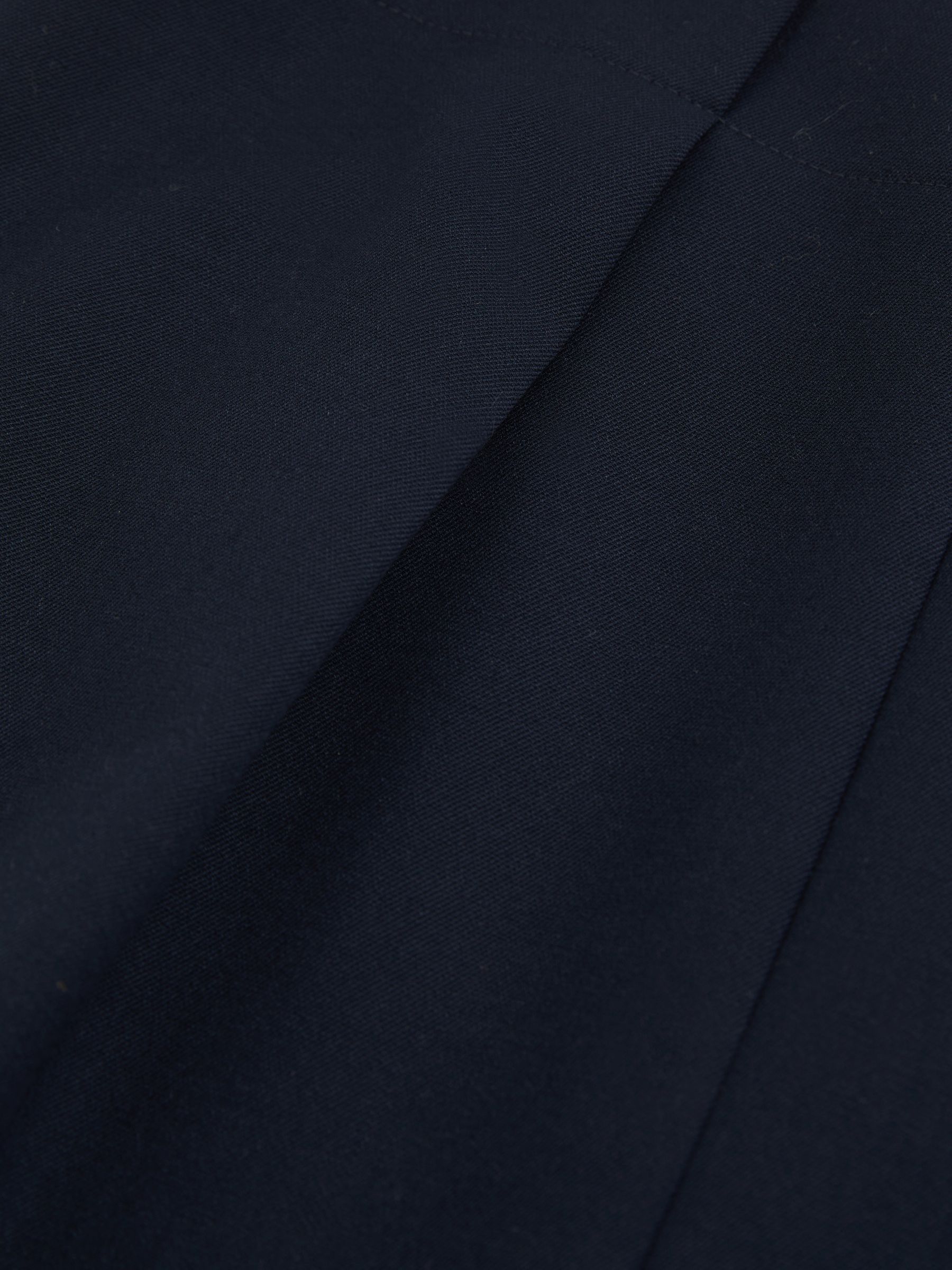 Petite Tailored Midi Suit Skirt in Navy