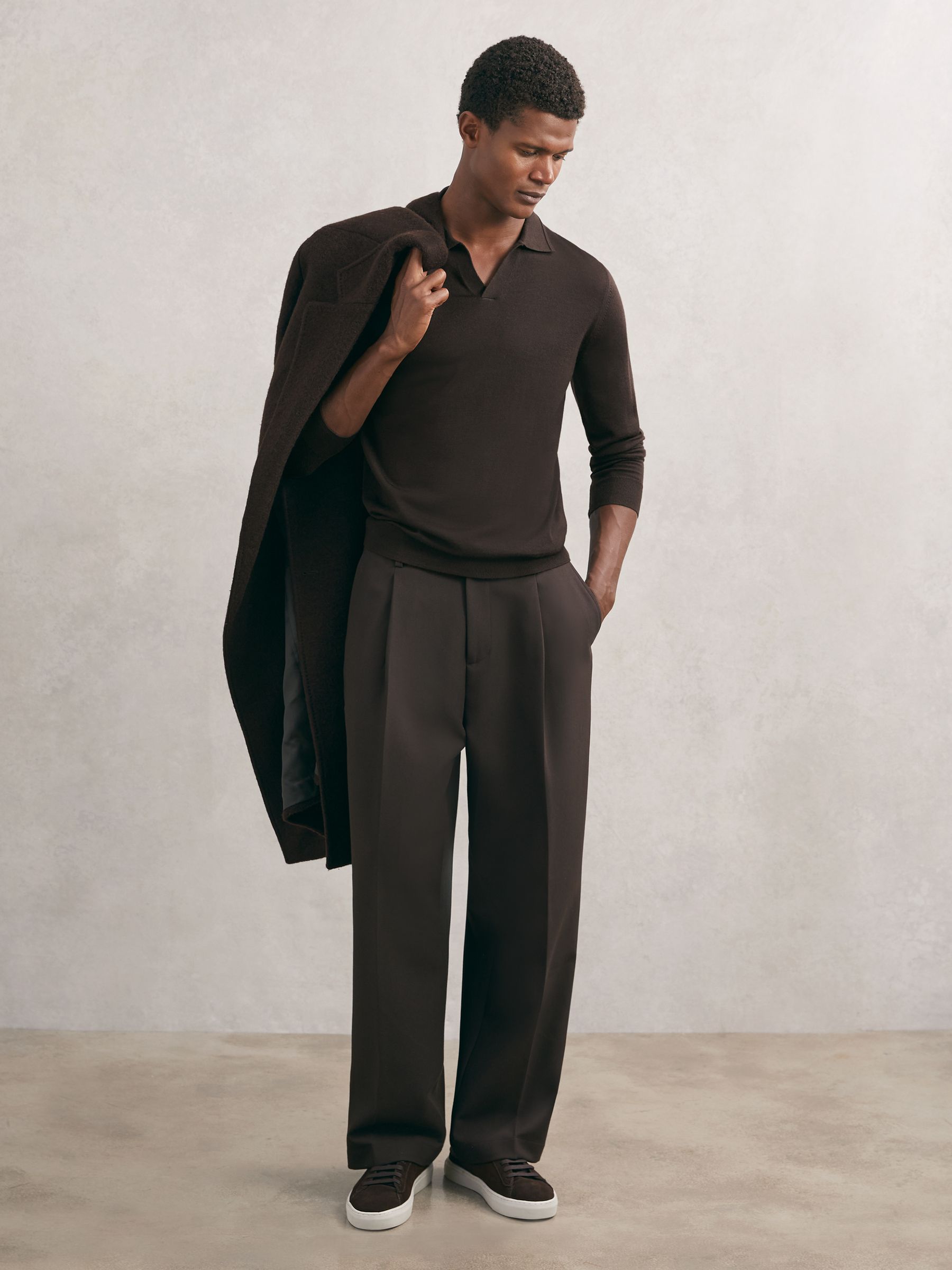 Polo Shirt in Chocolate Brown