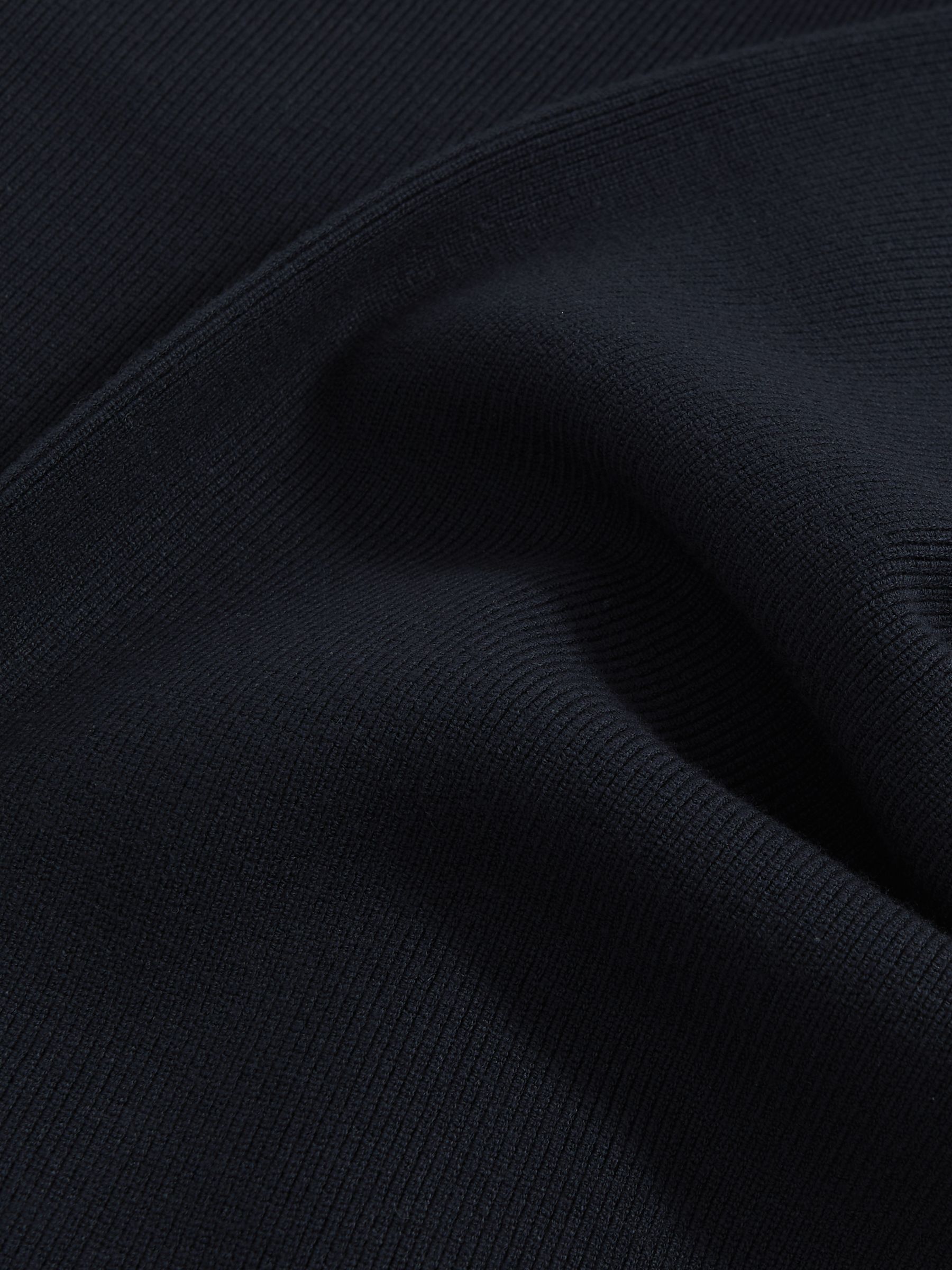 Tapered Fit Knitted Trousers in Navy