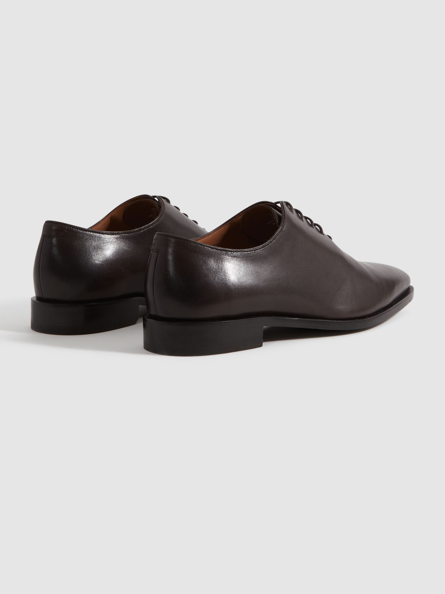 Leather Lace-Up Shoes in Dark Brown