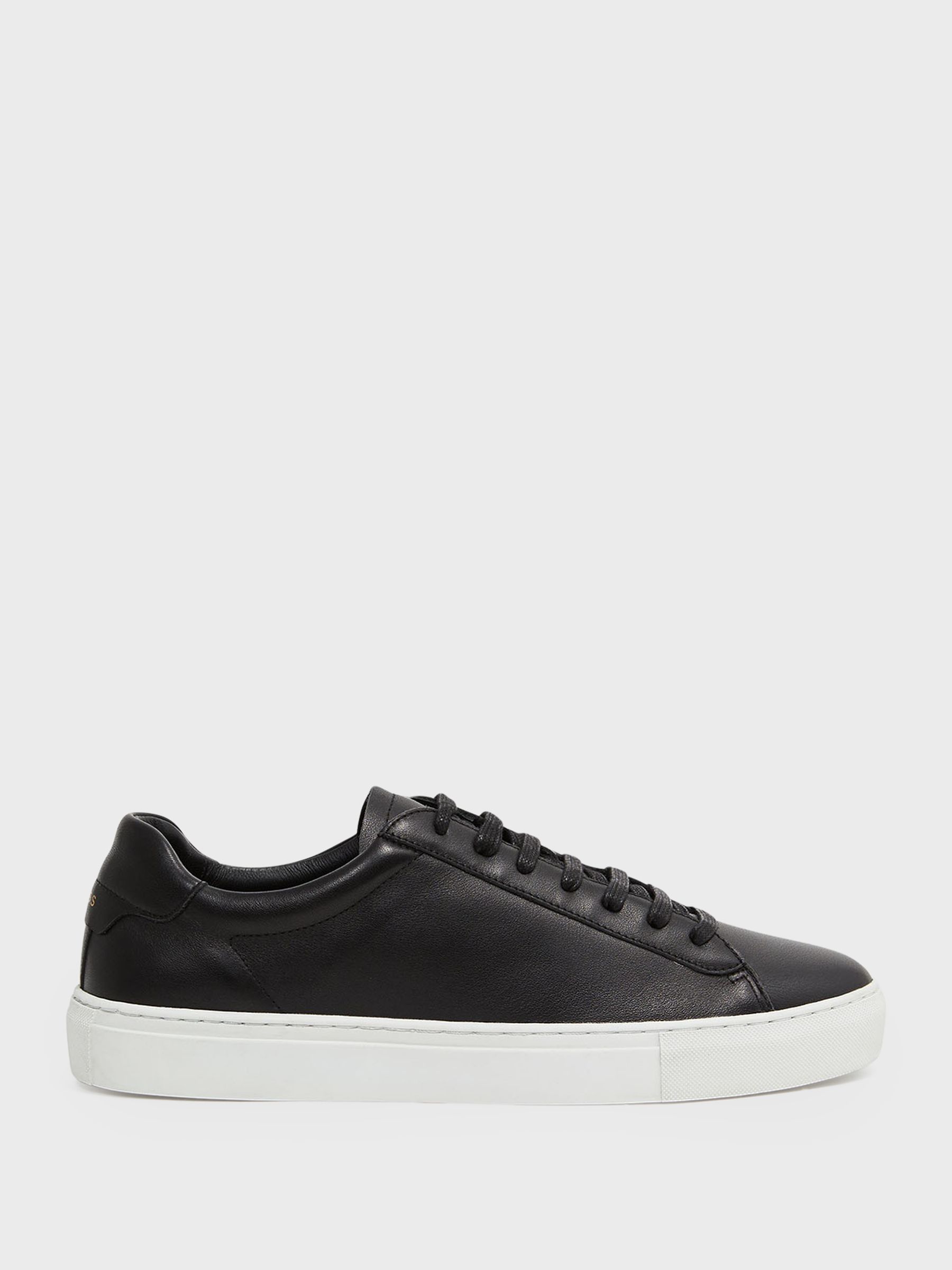 Leather Low-Top Trainers in Graphite Grey