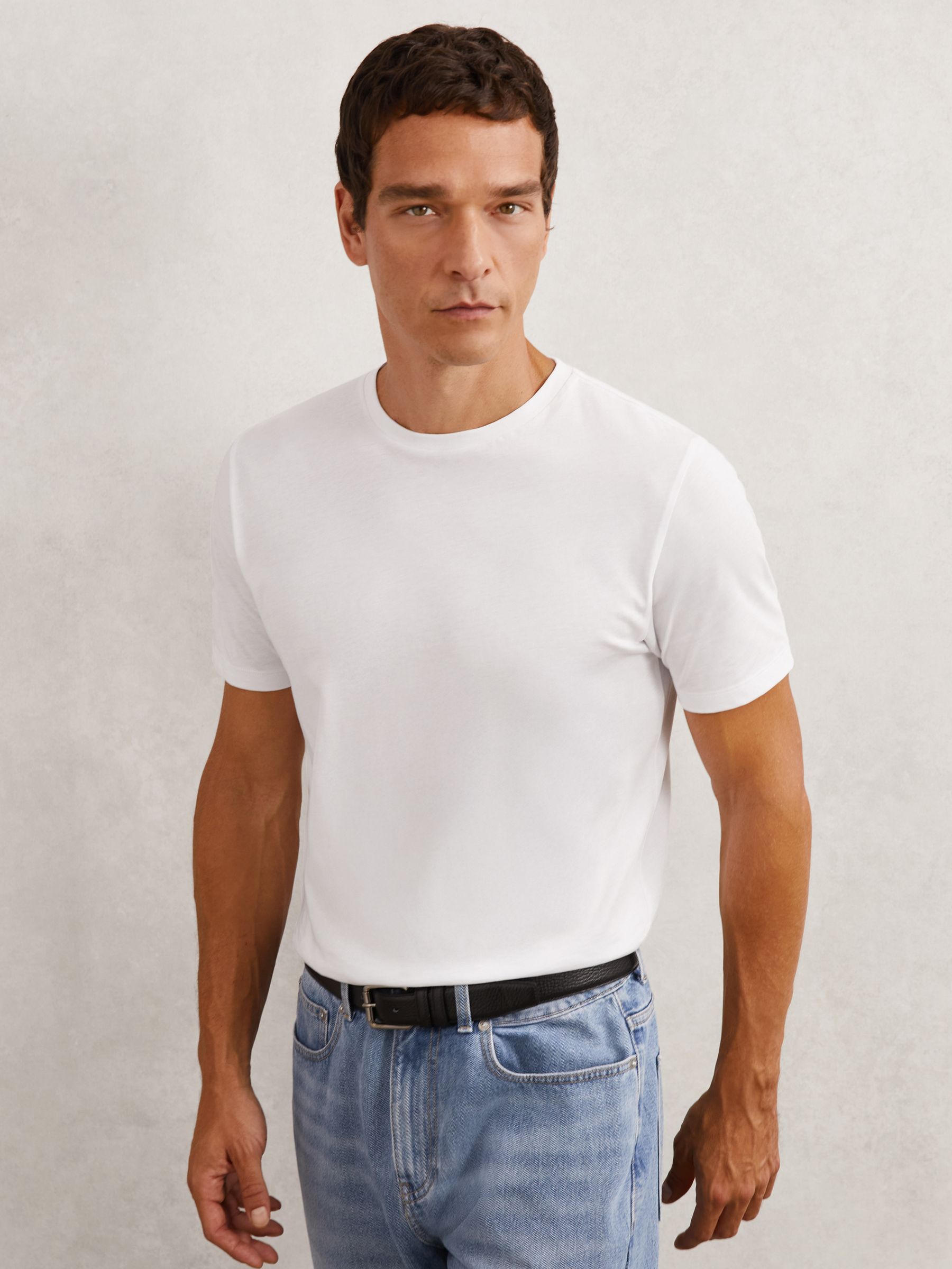 Cotton Crew-Neck T-Shirt in White