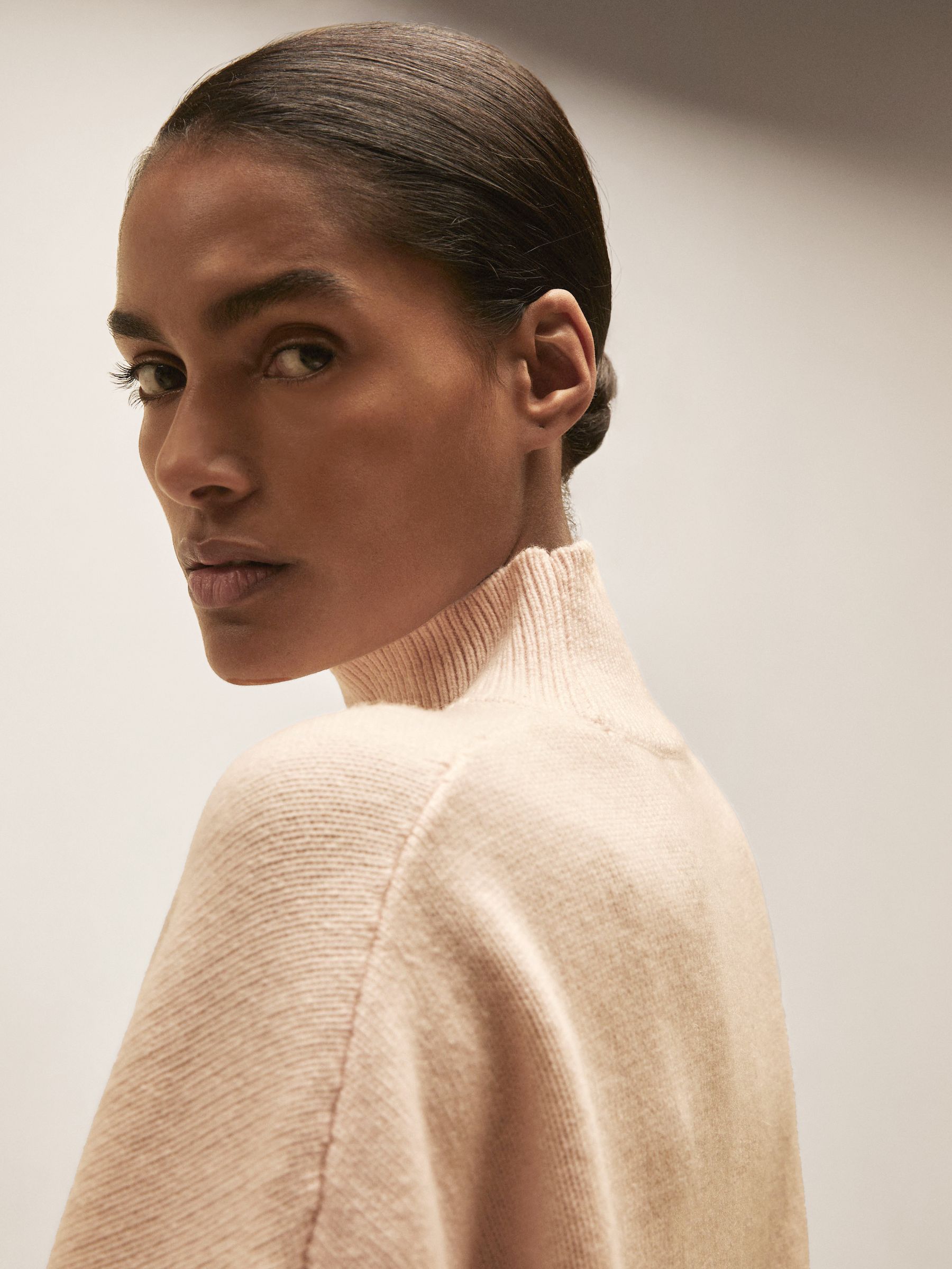 Reiss | Royal Ballet Batwing Jumper in Blush Pink