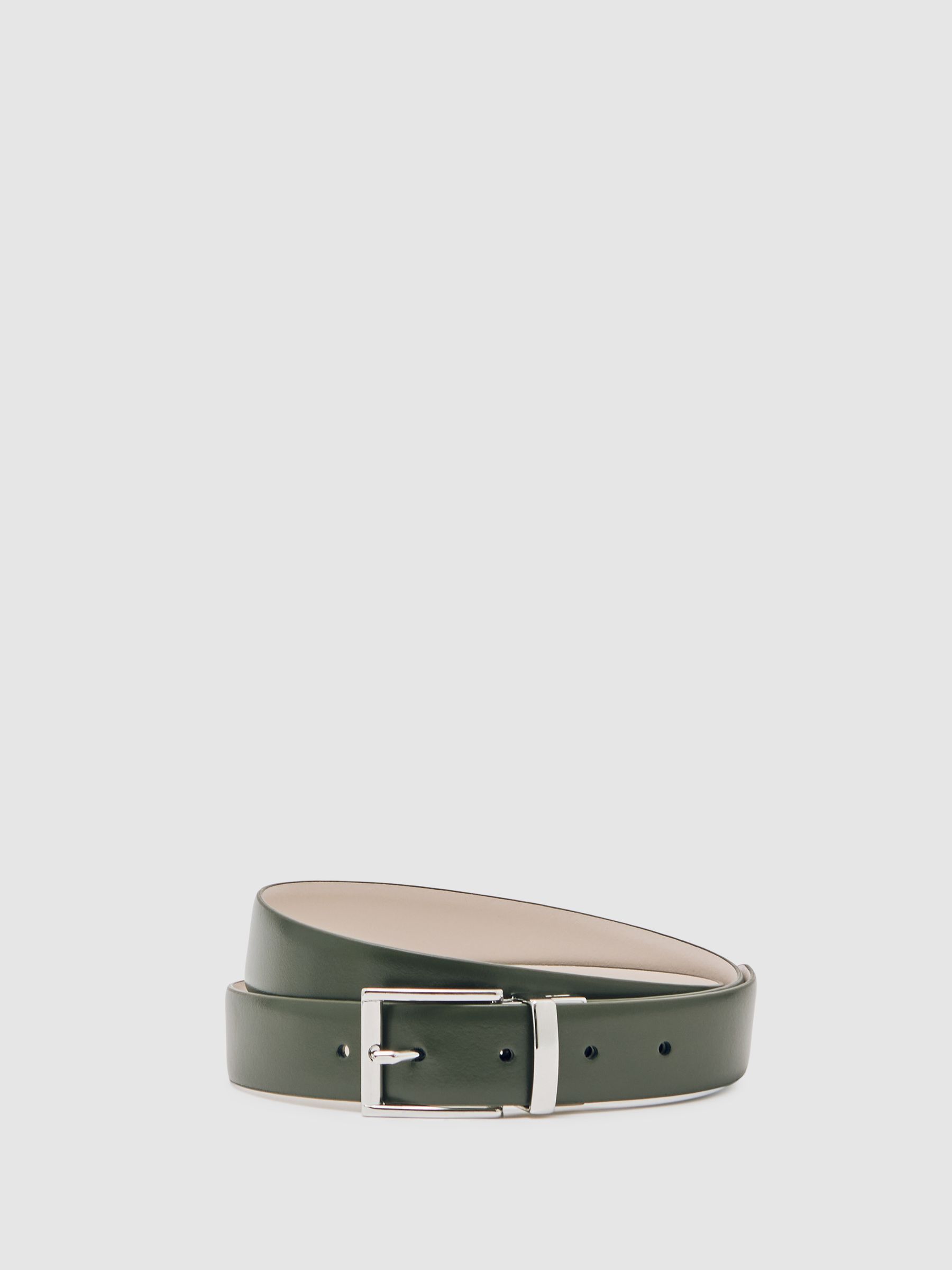 Reversible Leather Belt in Black/Brown