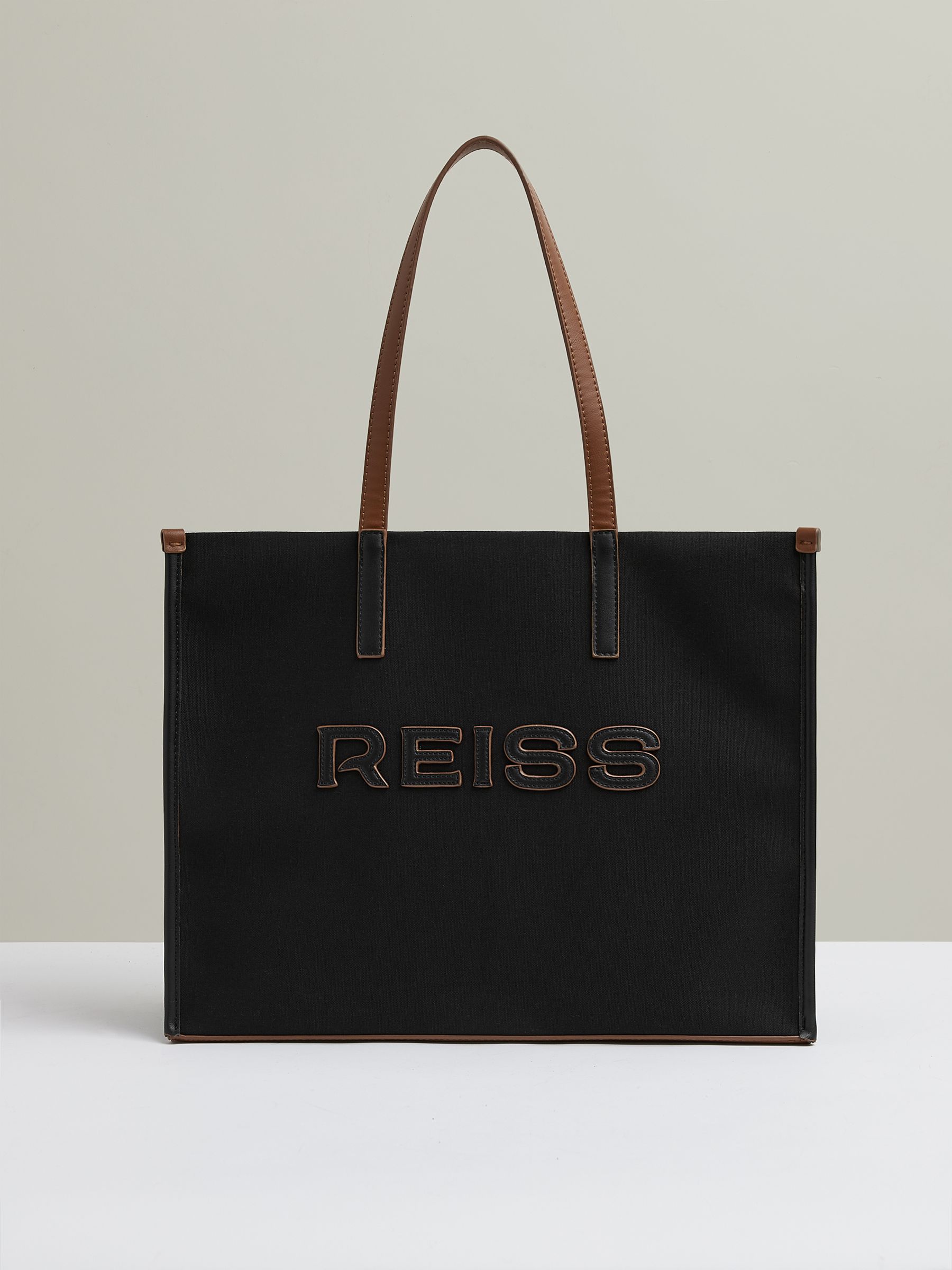 Canvas Logo Tote Bag in Black