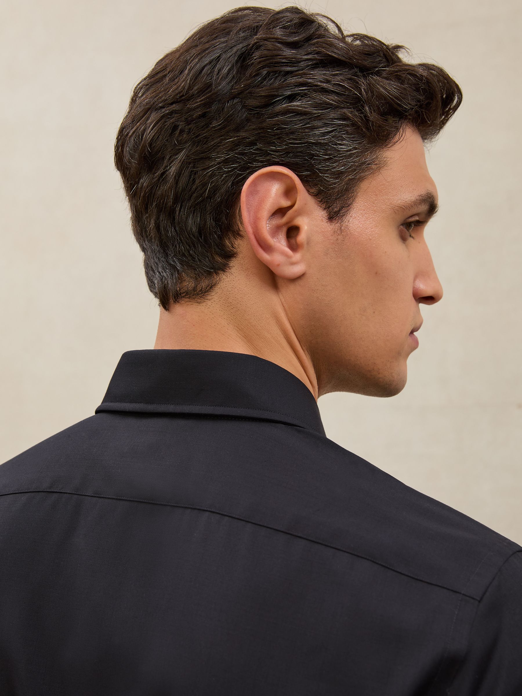 Atelier Wool Regular-Fit Shirt in Navy