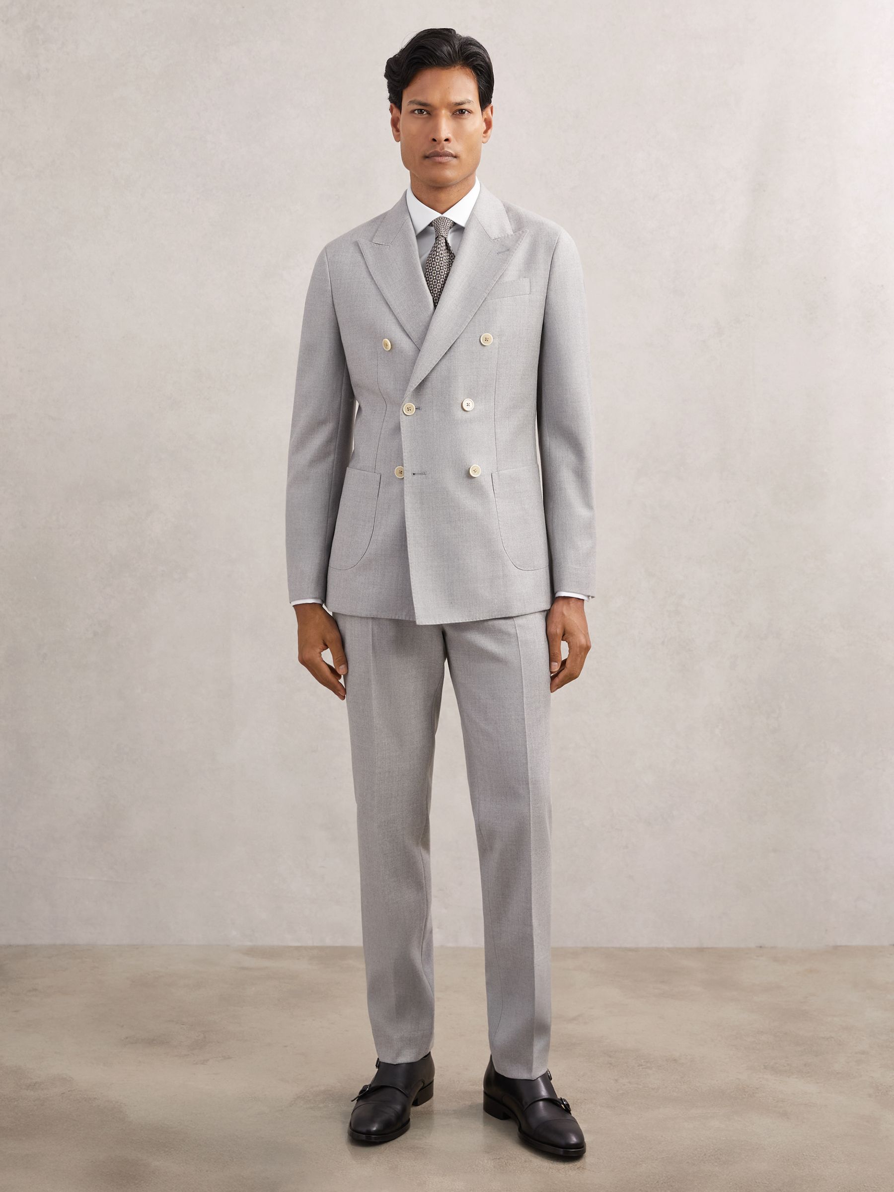 Regular Fit Stretch Double-Cuff Shirt Cotton-Blend in White