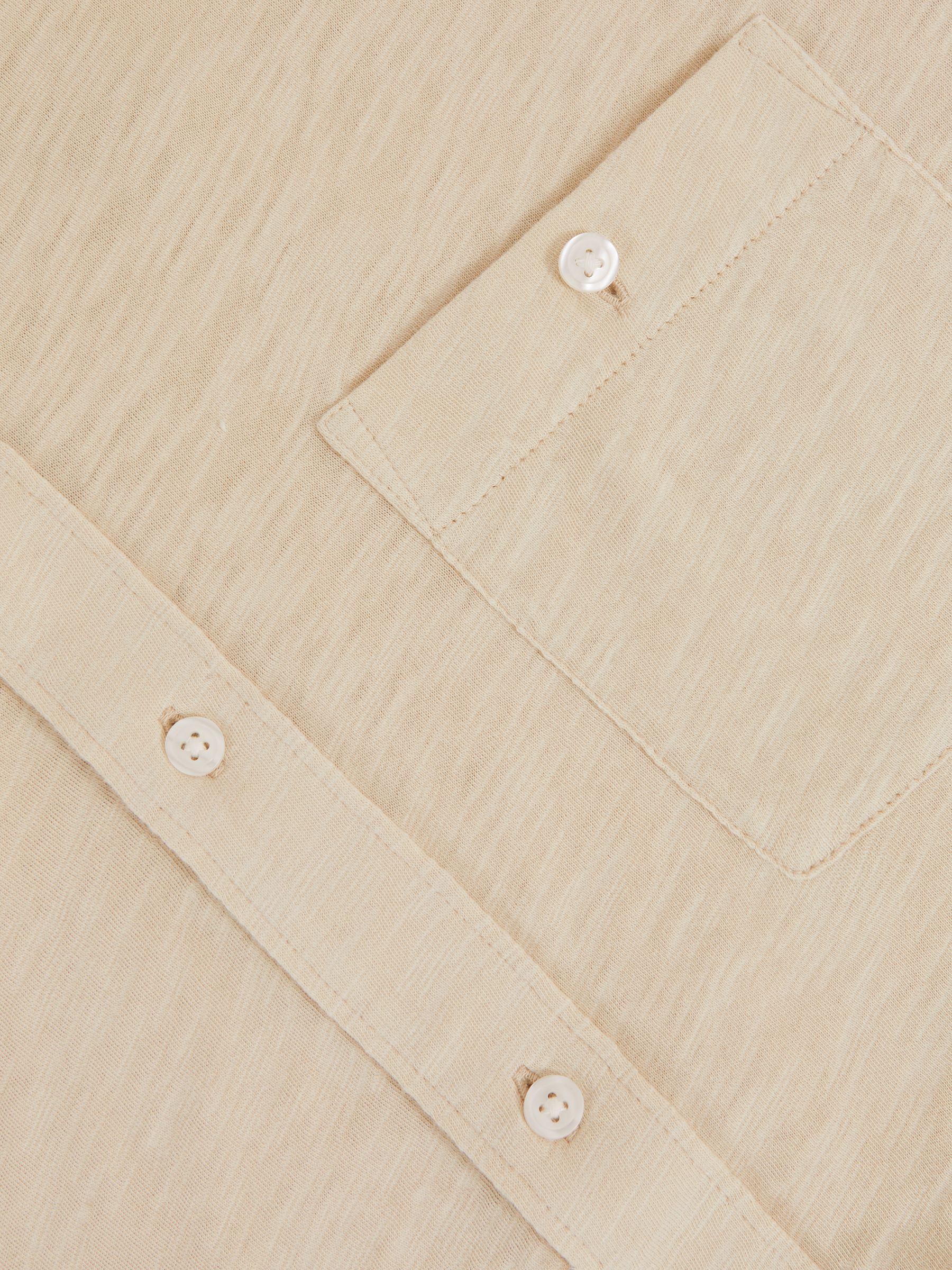 Paige Cotton Short-Sleeve Jersey Shirt in Cream