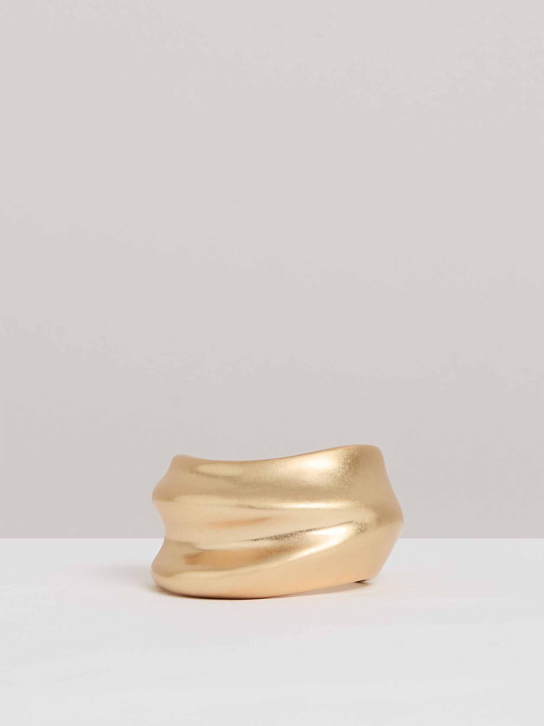 Sculptural Cuff in Gold Tone