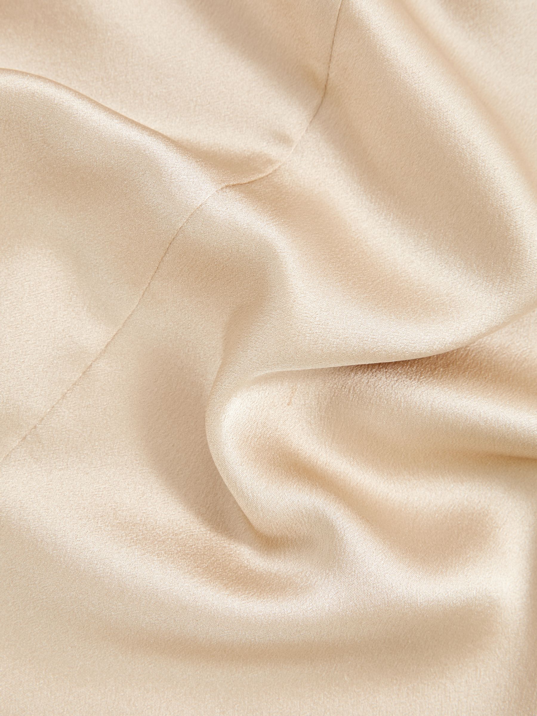 Silk Short-Sleeve Top in Champagne Neutral