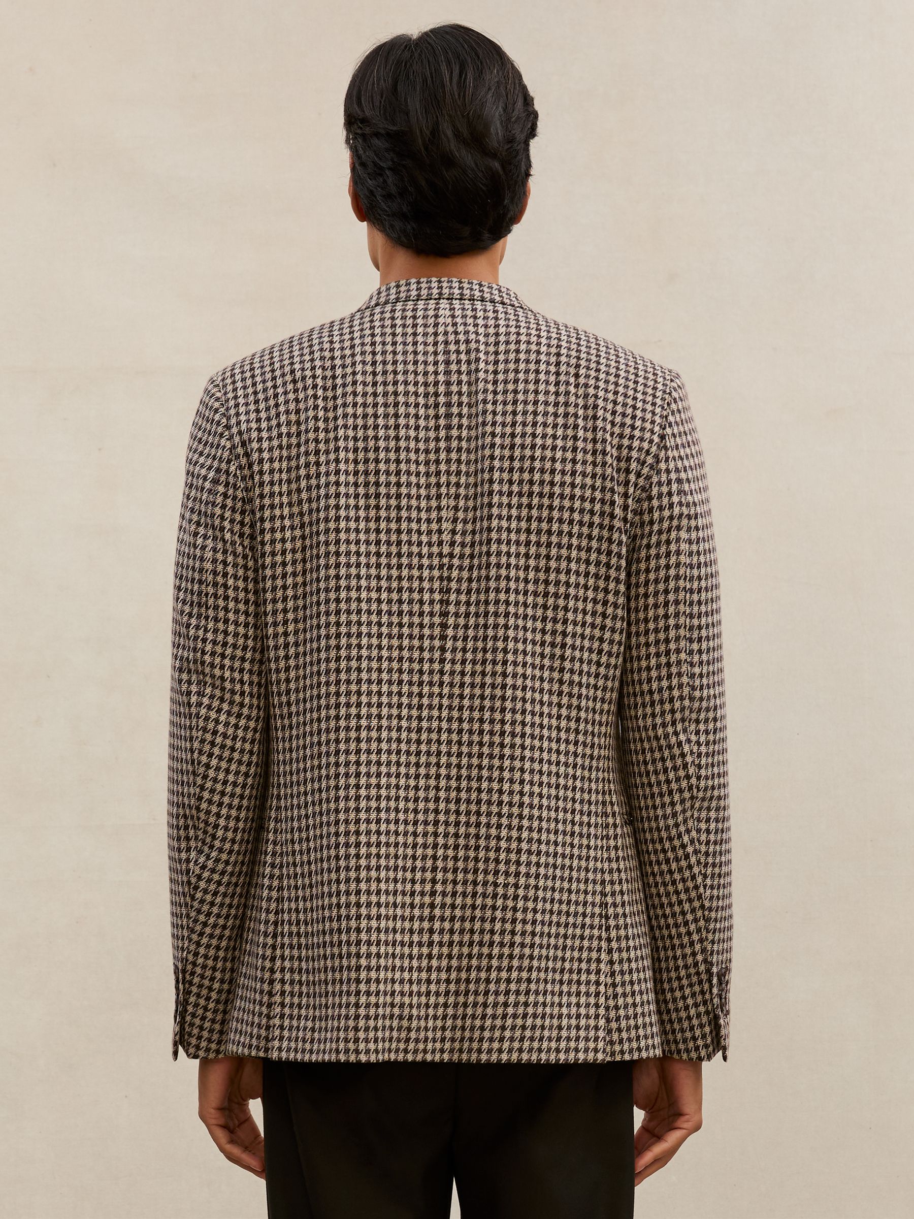 Atelier Check Single-Breasted Blazer Wool Tailored-Fit in Brown