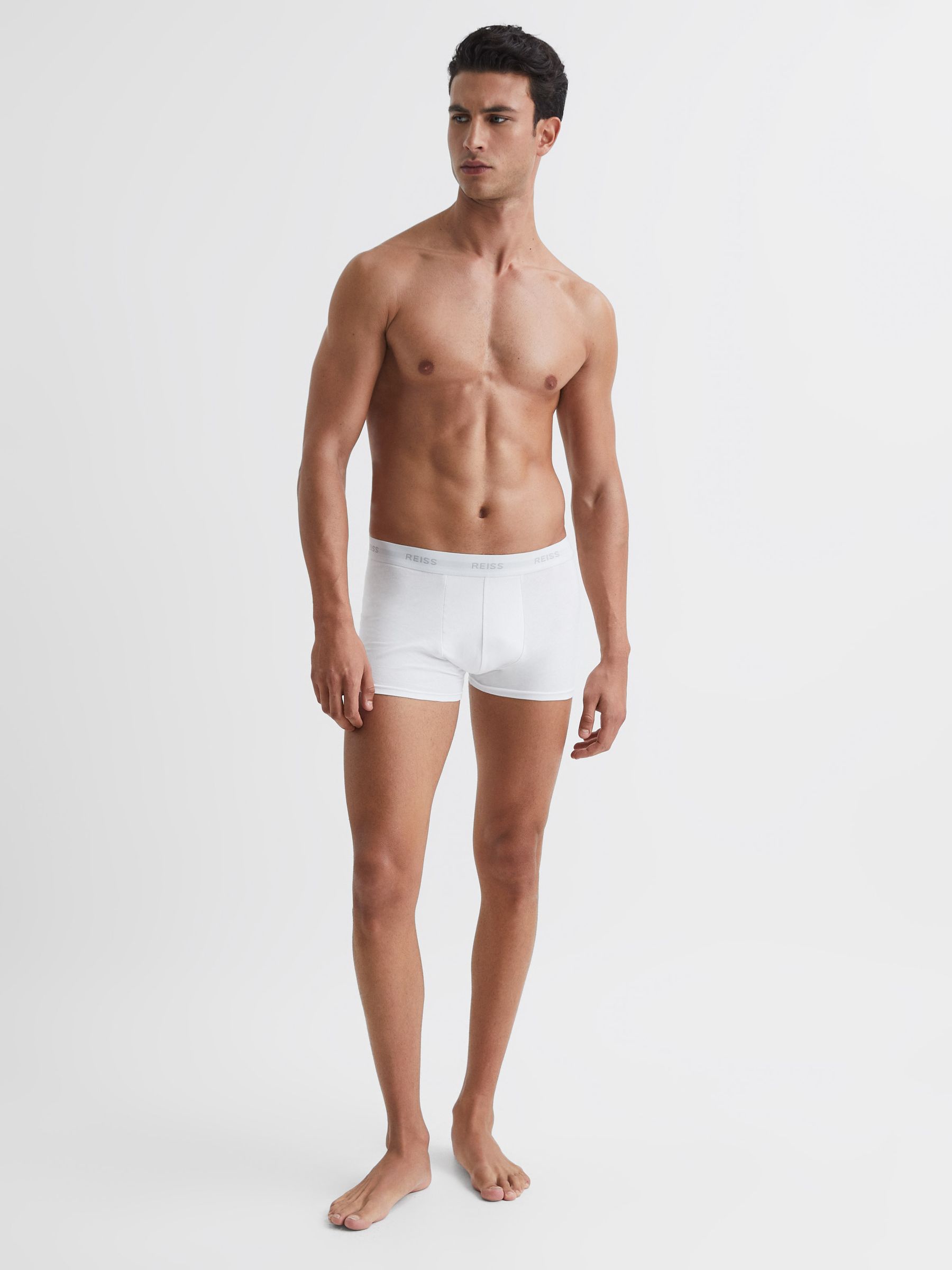 Three Pack Cotton Boxers in White