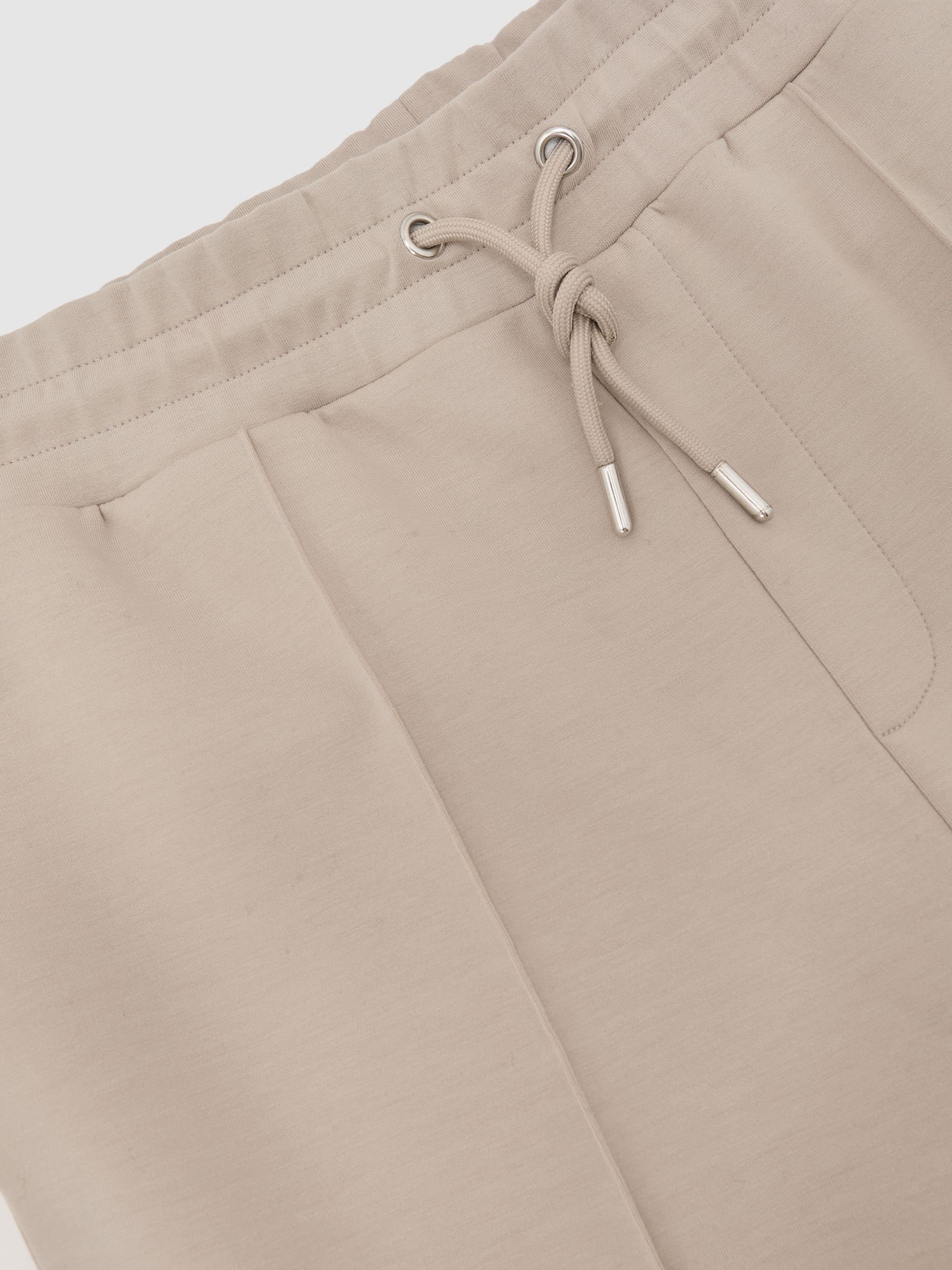 Stretch-Jersey Tailored Joggers in Stone