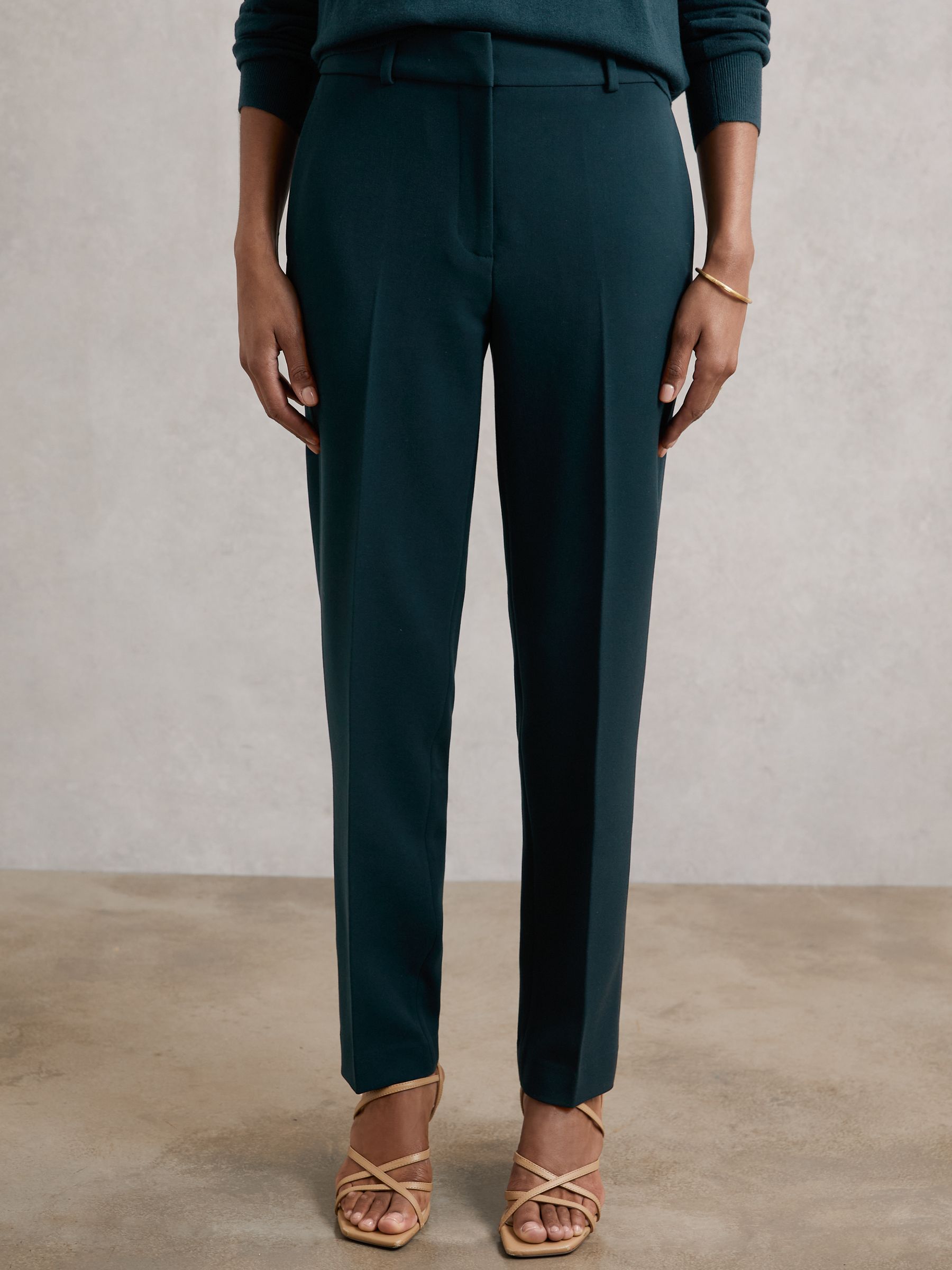 Petite Slim Fit Suit Trousers in Teal