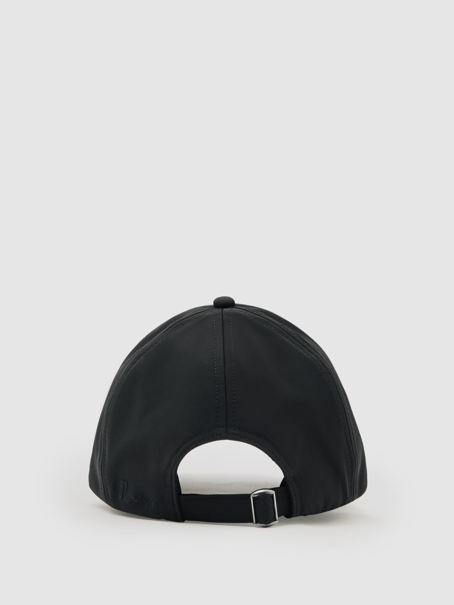 Embroidered Logo Tech Baseball Cap in Black