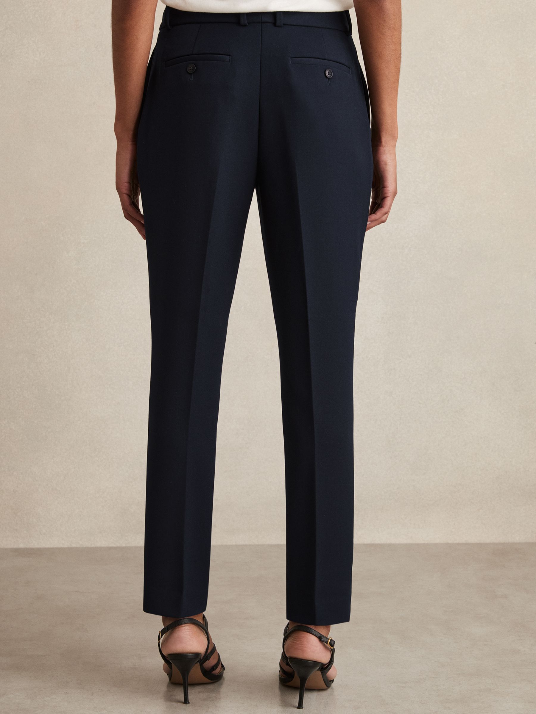 Petite Slim Fit Suit Trousers in Navy