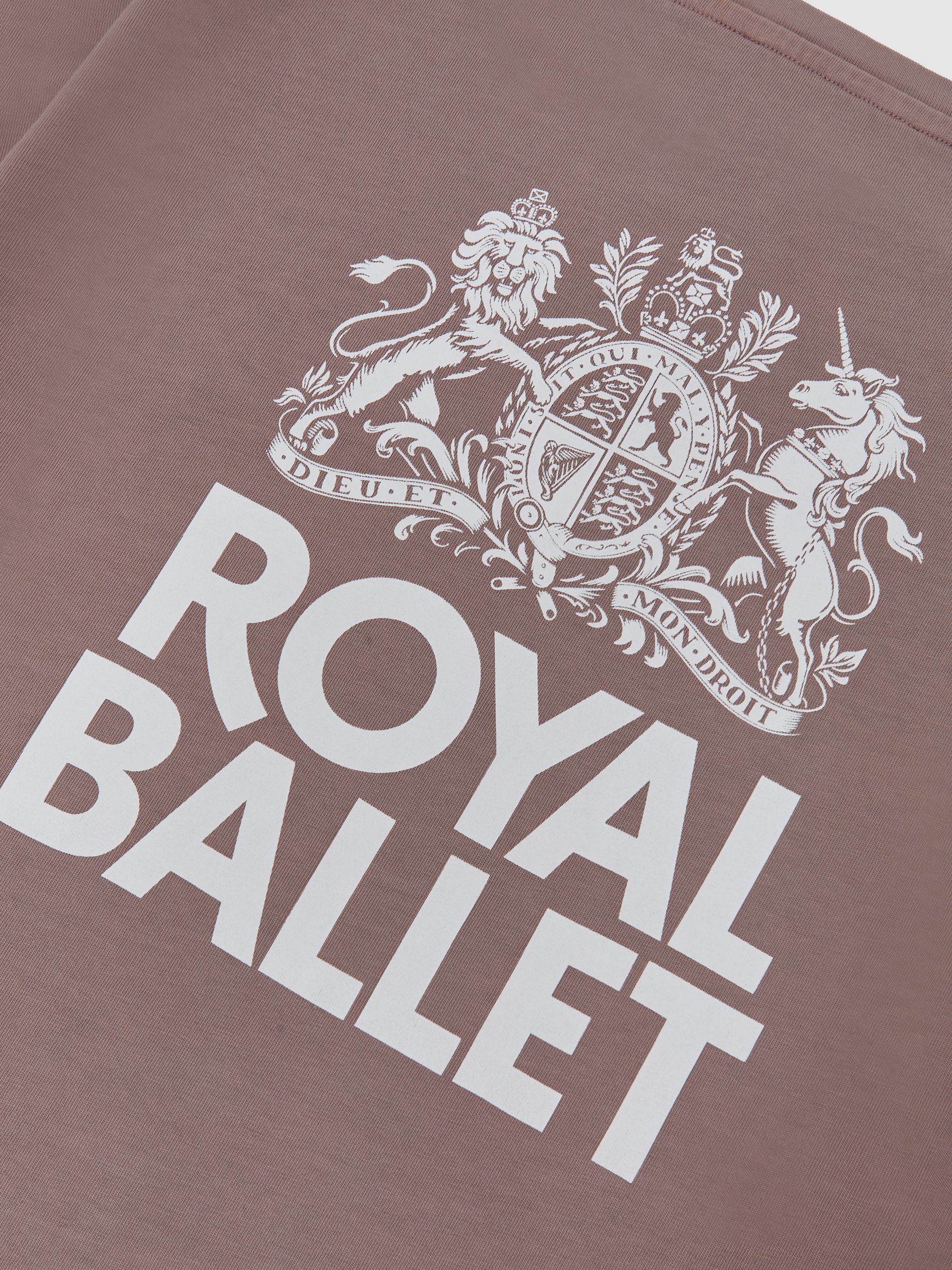 Reiss | Royal Ballet Logo T-Shirt in Rose Pink
