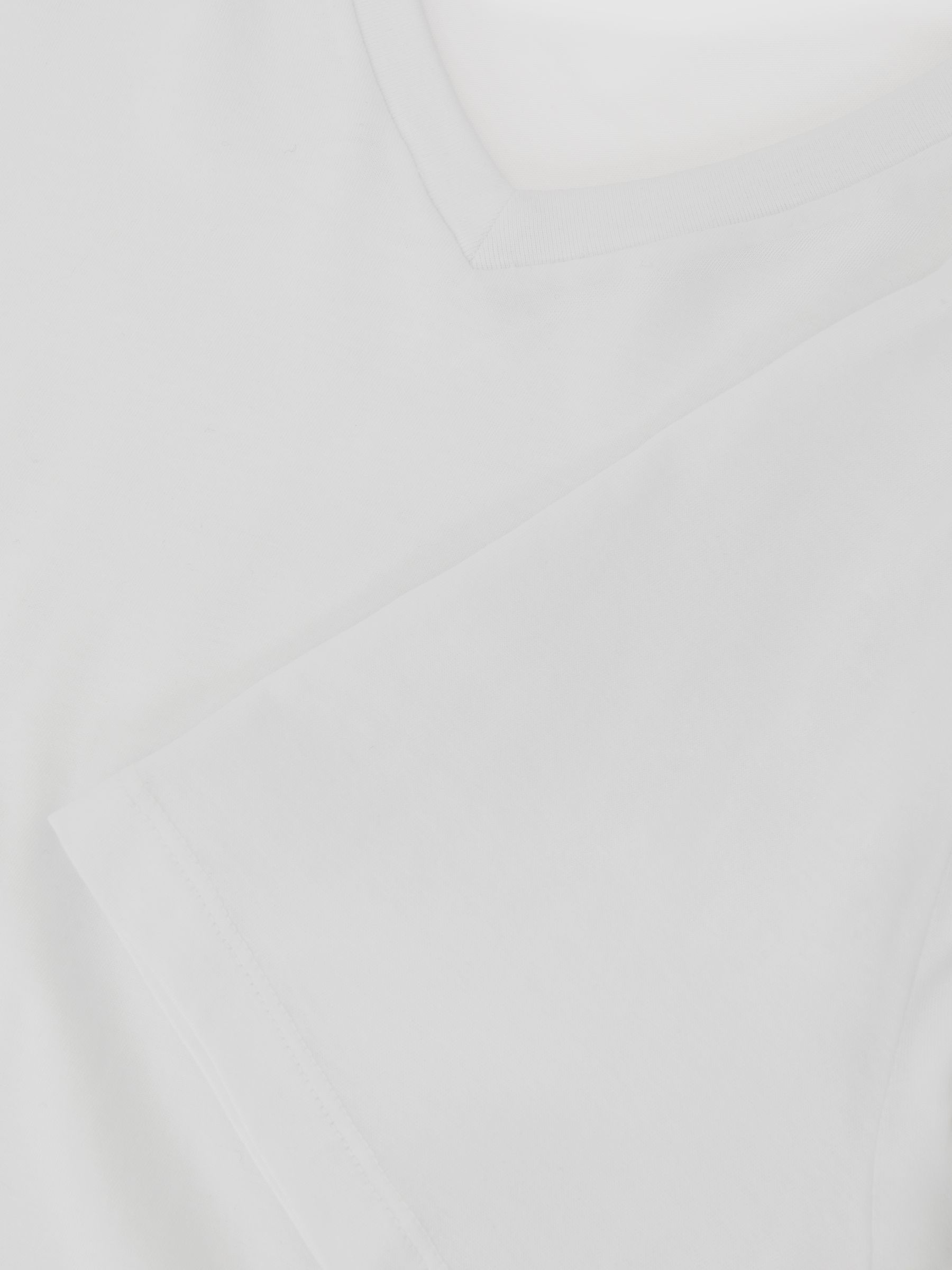 Cotton V-Neck T-Shirt in White