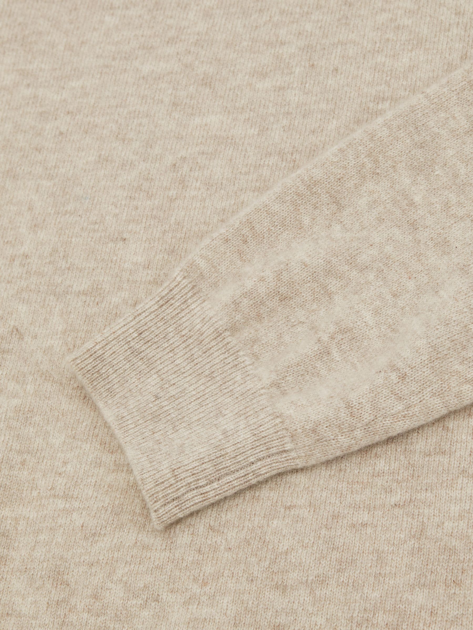 Atelier 100% Cashmere Roll-Neck Jumper in Oatmeal Melange