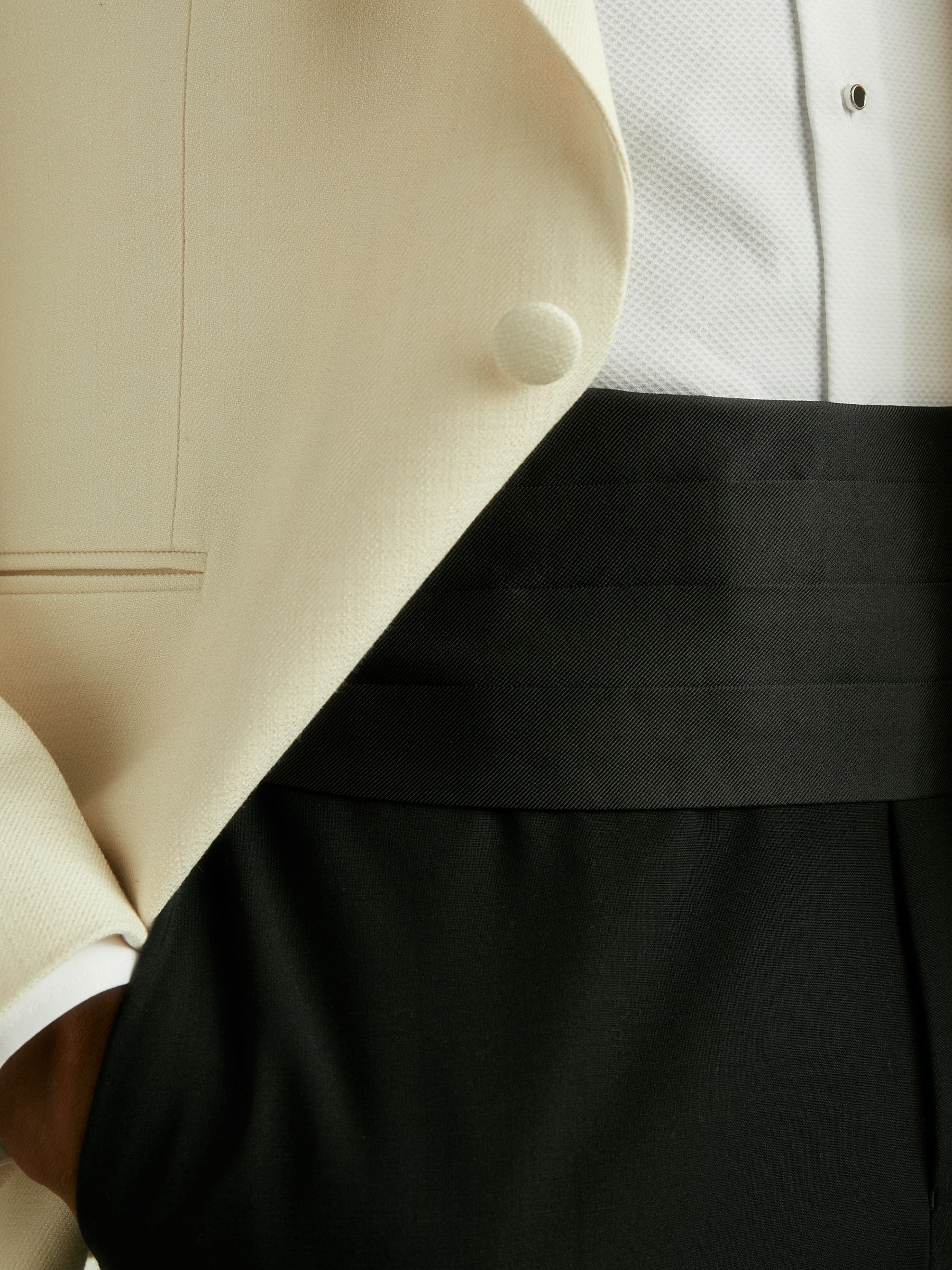Silk Grosgrain Cummerbund in Black