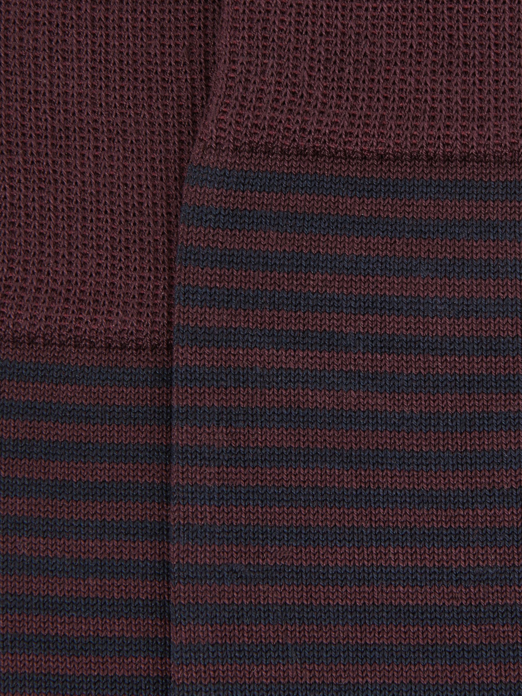 Striped Socks in Bordeaux
