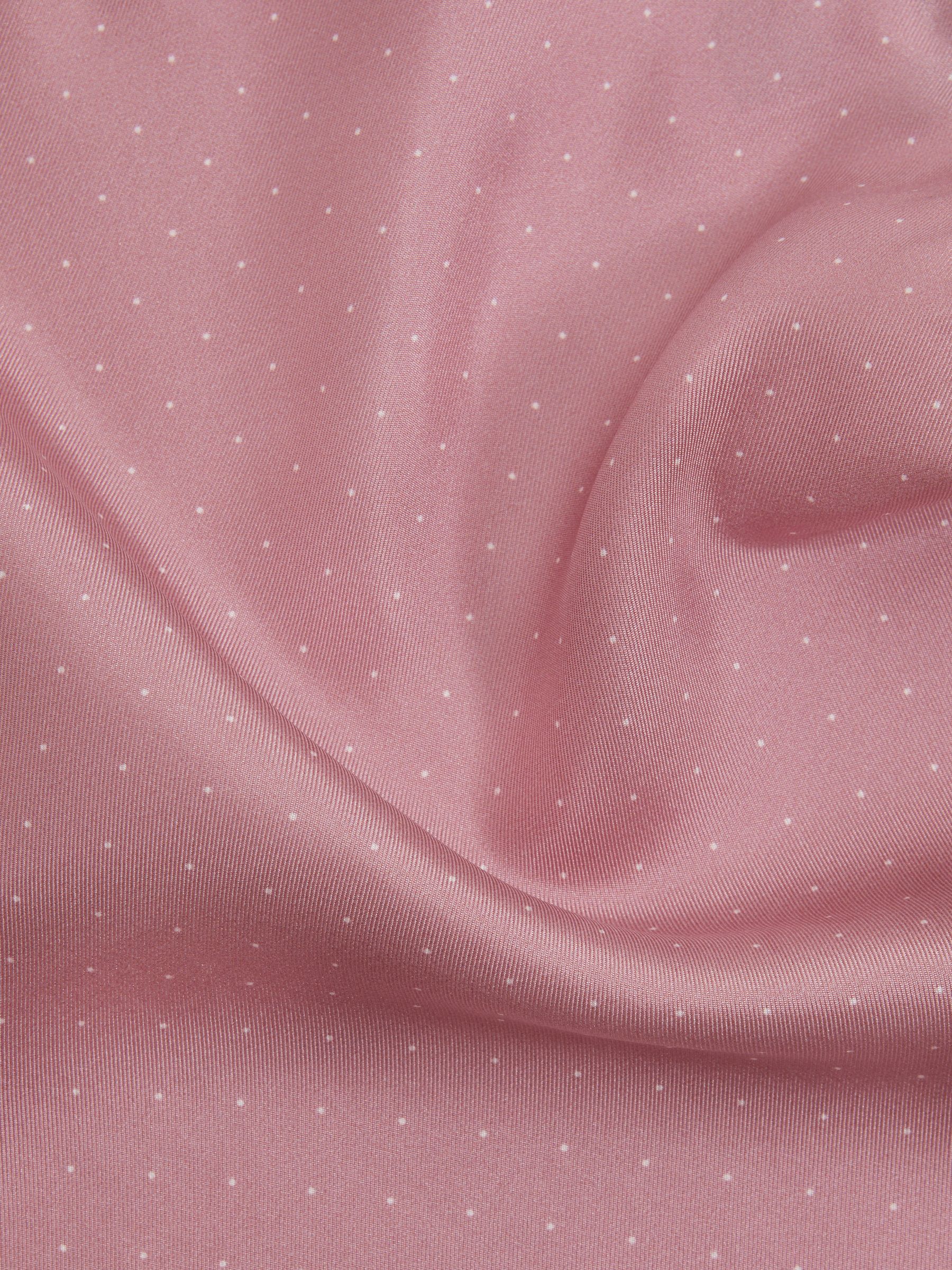 Polka Dot Silk Pocket Square in Pink