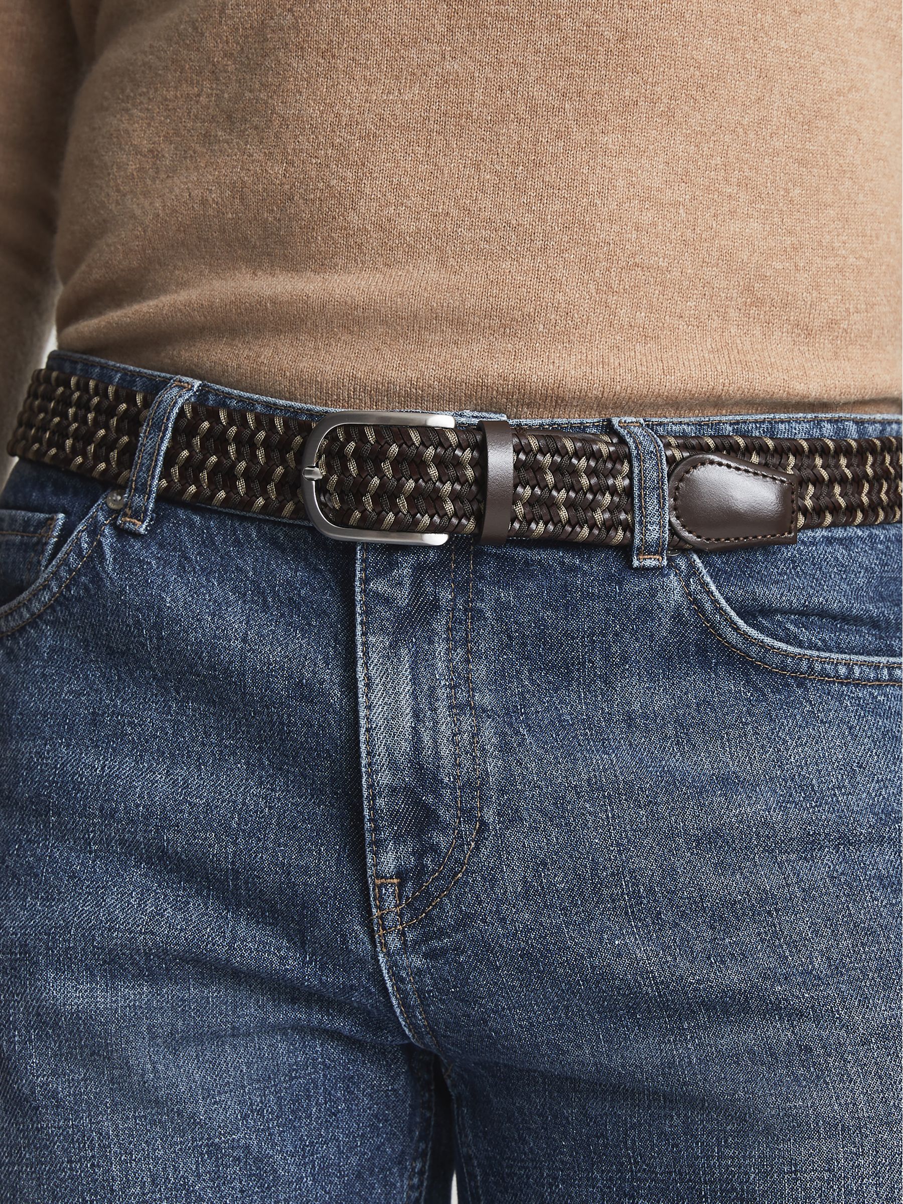 Woven Belt in Dark Brown