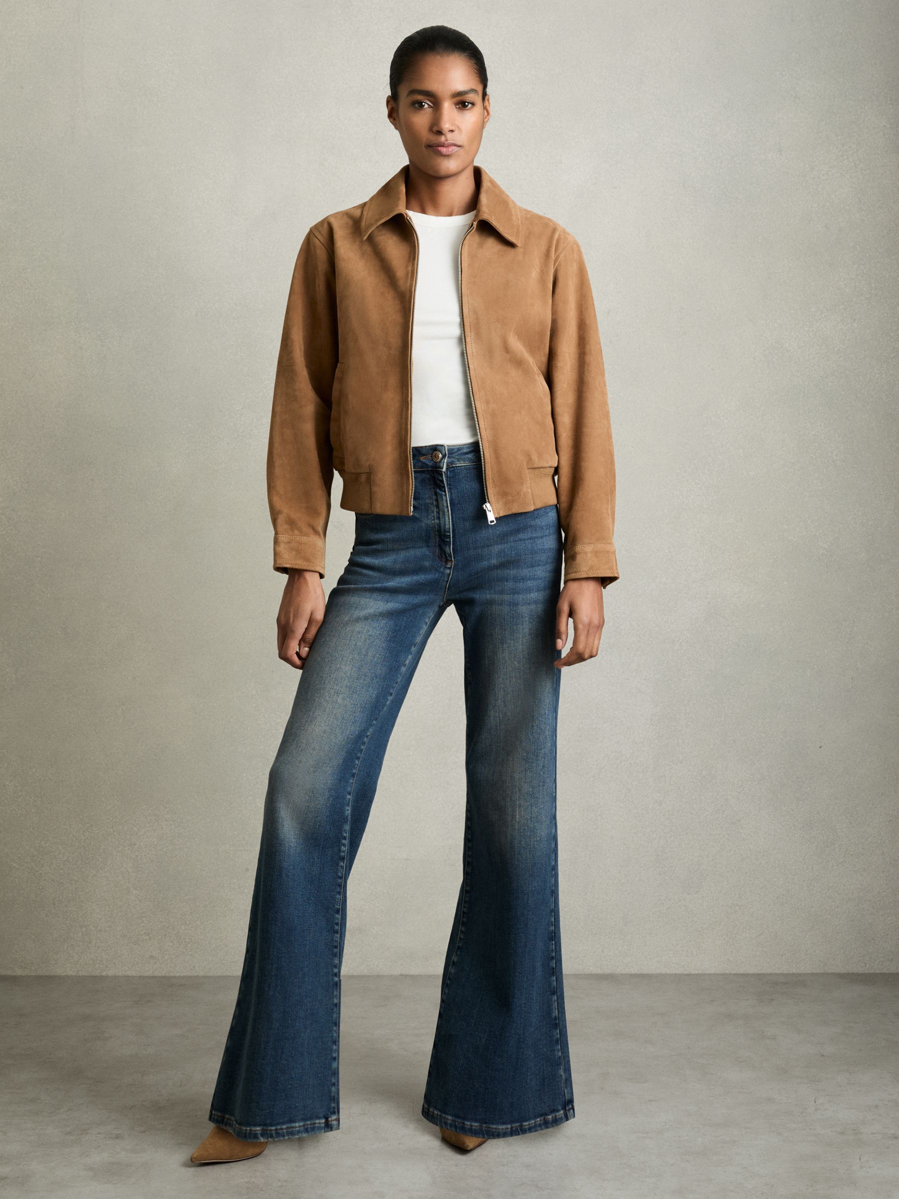 Stretch-Cotton Racerback Vest in White