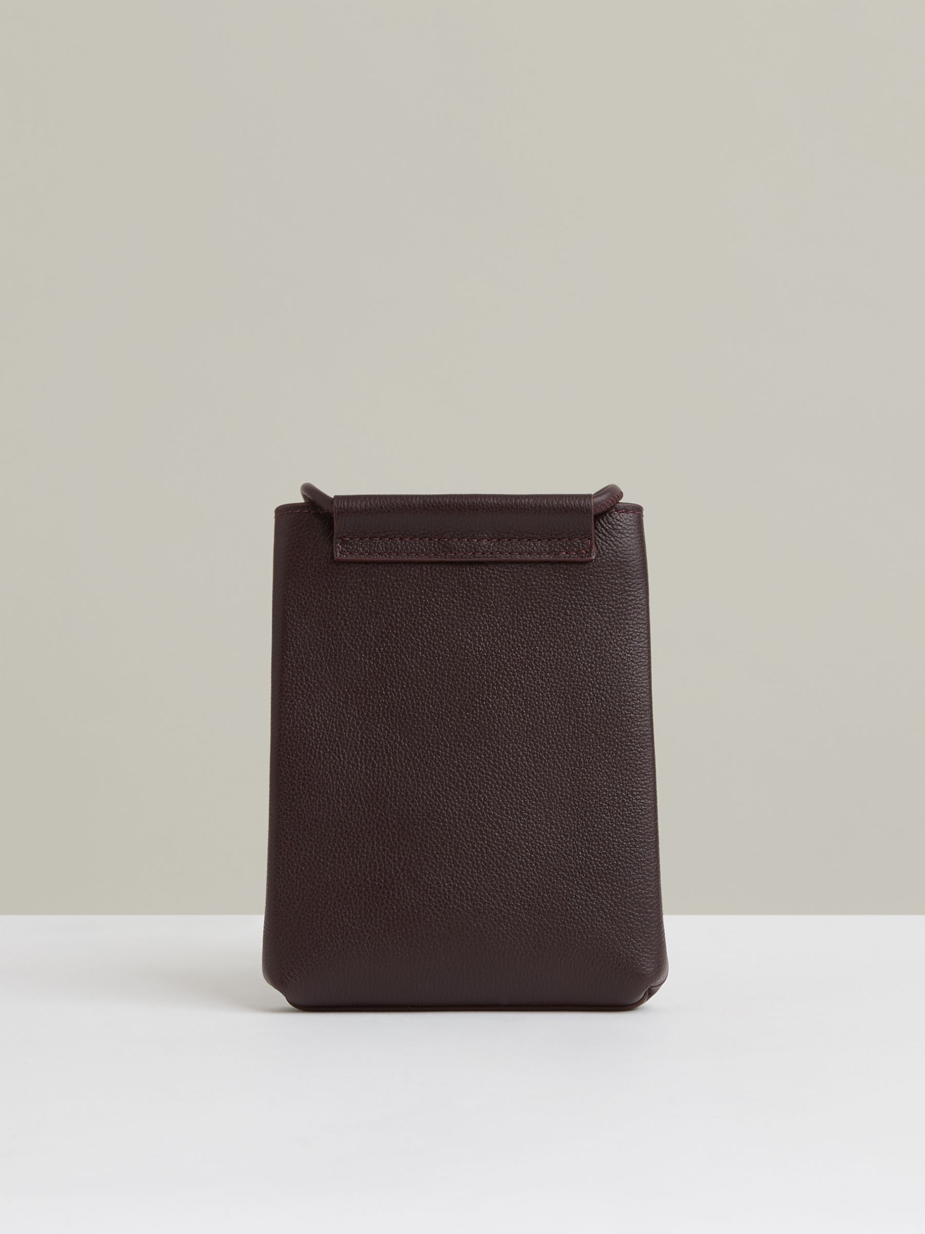 Leather Phone Holder in Oxblood