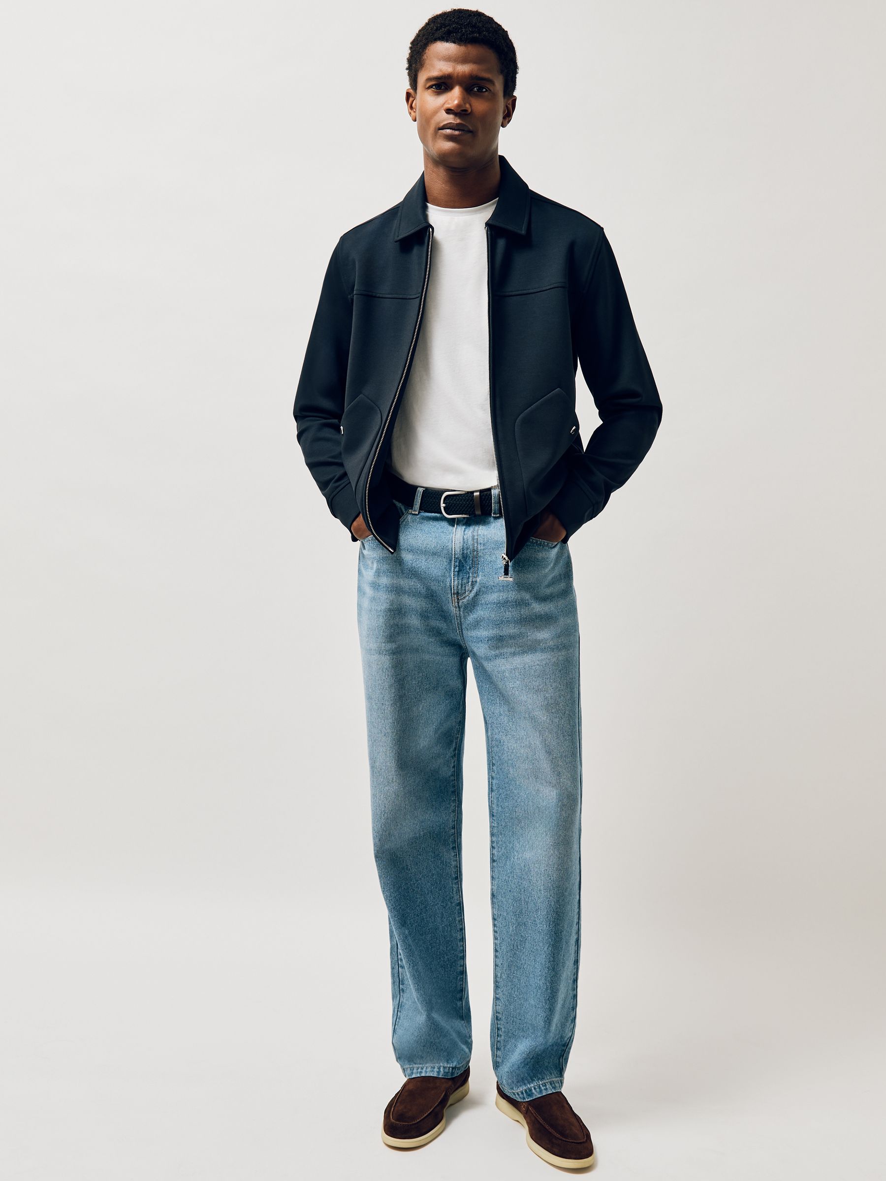 Suede Slip-On Loafers in Chocolate Brown