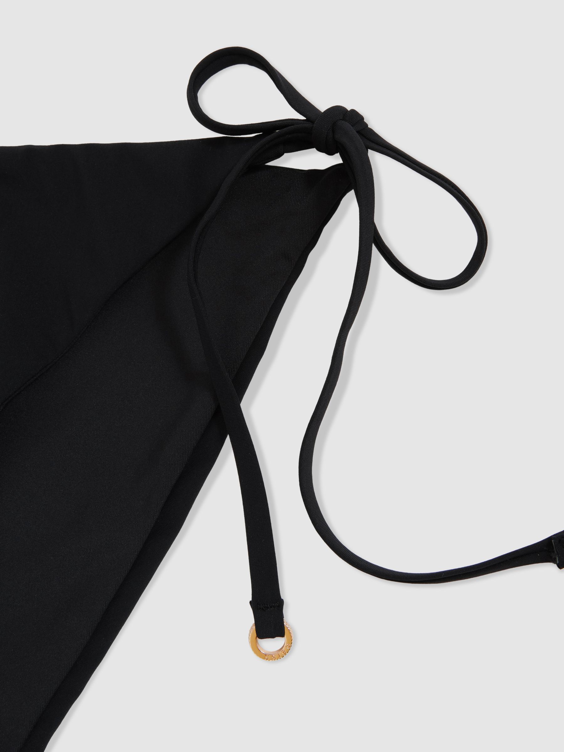 Side Tie Bikini Bottoms in Black